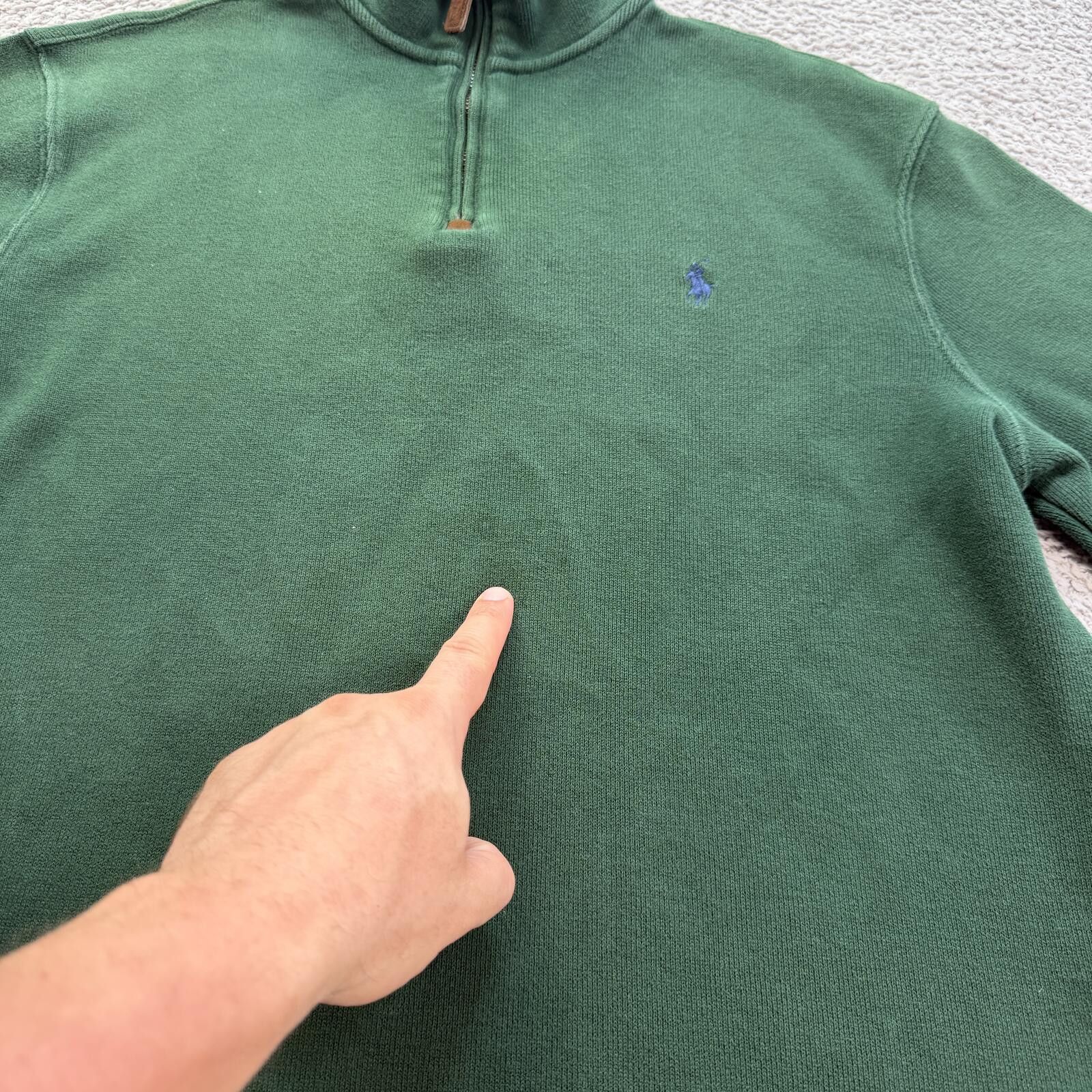Polo Ralph Lauren Polo Ralph Lauren Green Quarter Zip Pullover Sweatshirt M Size US M / EU 48-50 / 2 - 6 Thumbnail