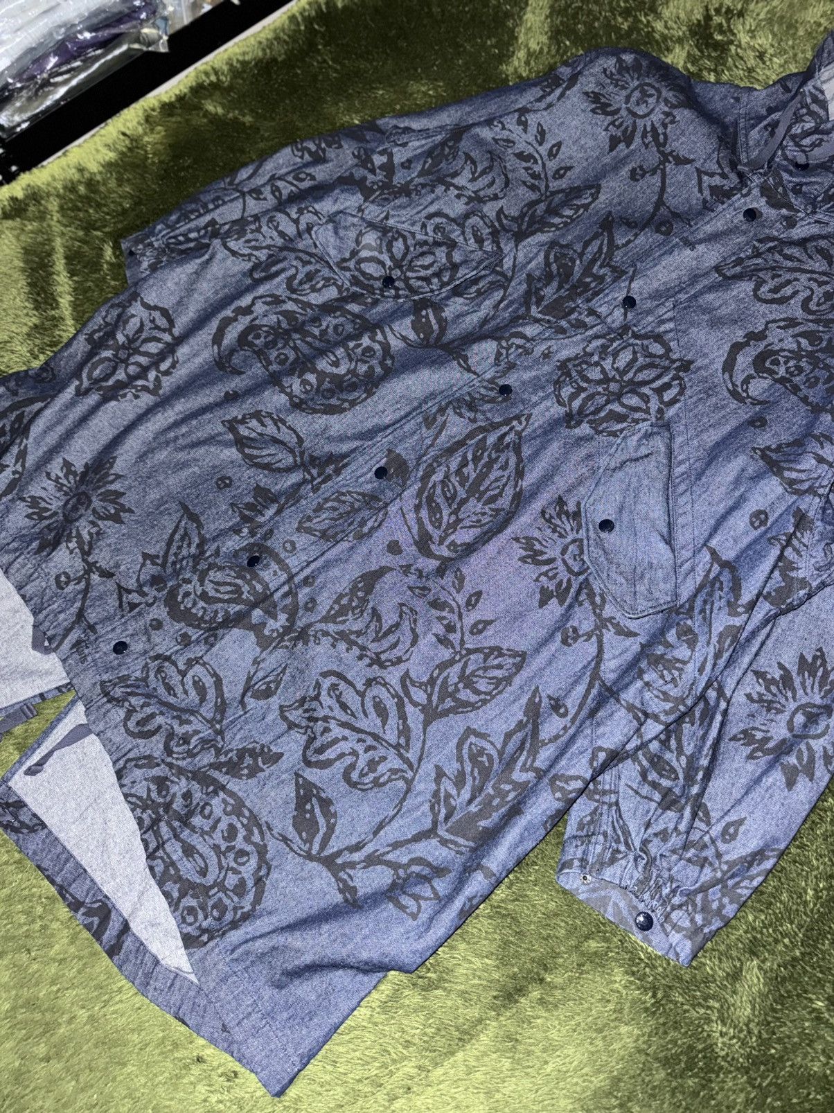 Engineered Garments [XL] Engineered Garments Highland Parka 8oz Denim Floral Size US XL / EU 56 / 4 - 3 Thumbnail