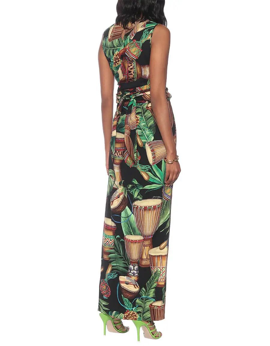 Dolce & Gabbana o1y0825 Sleeveless Maxi Dress in Multicolor Size XS / US 0-2 / IT 36-38 - 3 Thumbnail