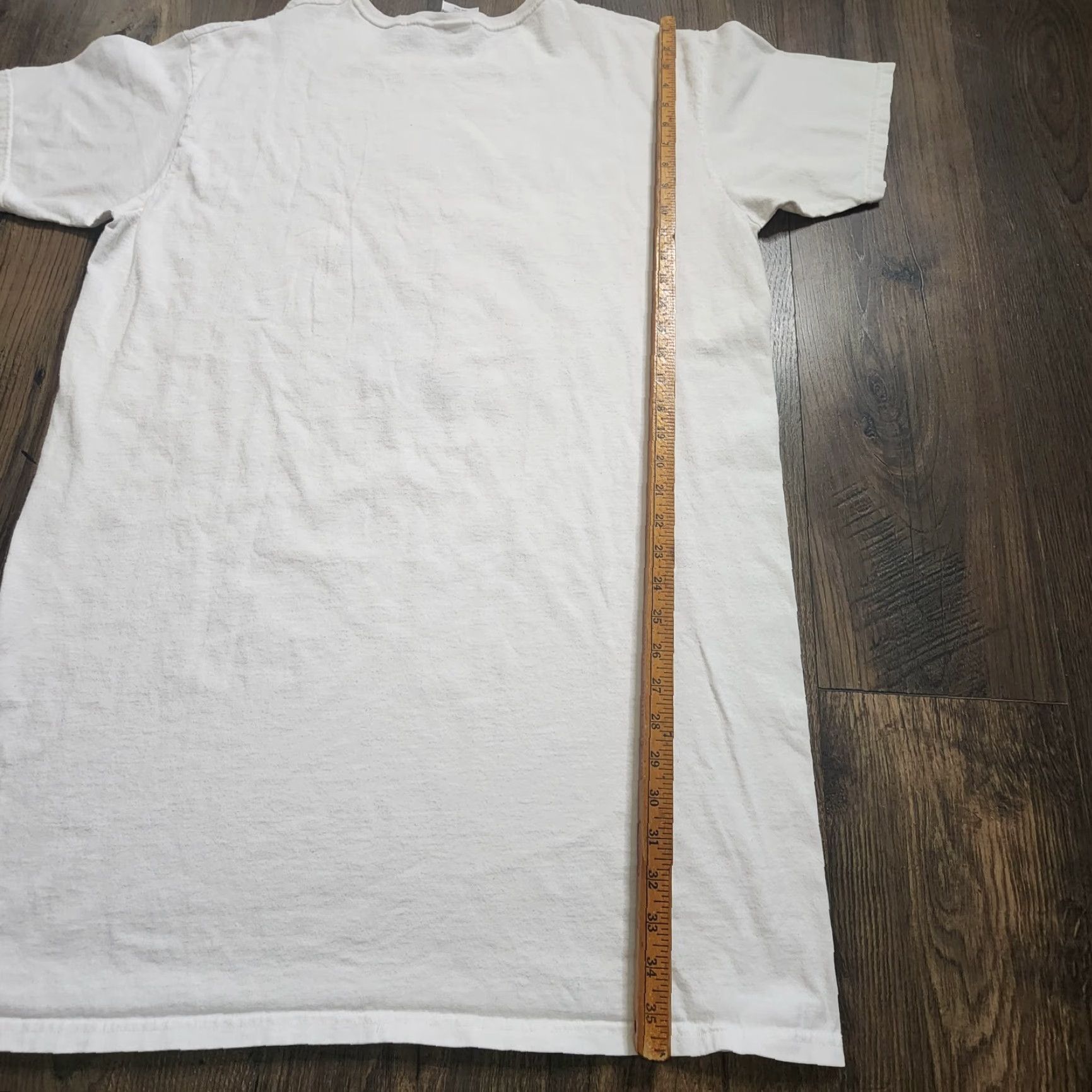 Hanes VINTAGE Hanes Womens Sleepshirt Shirt One Size White Crew Neck Short Sleeve Christmas Winter Night Pajamas Size ONE SIZE - 3 Thumbnail
