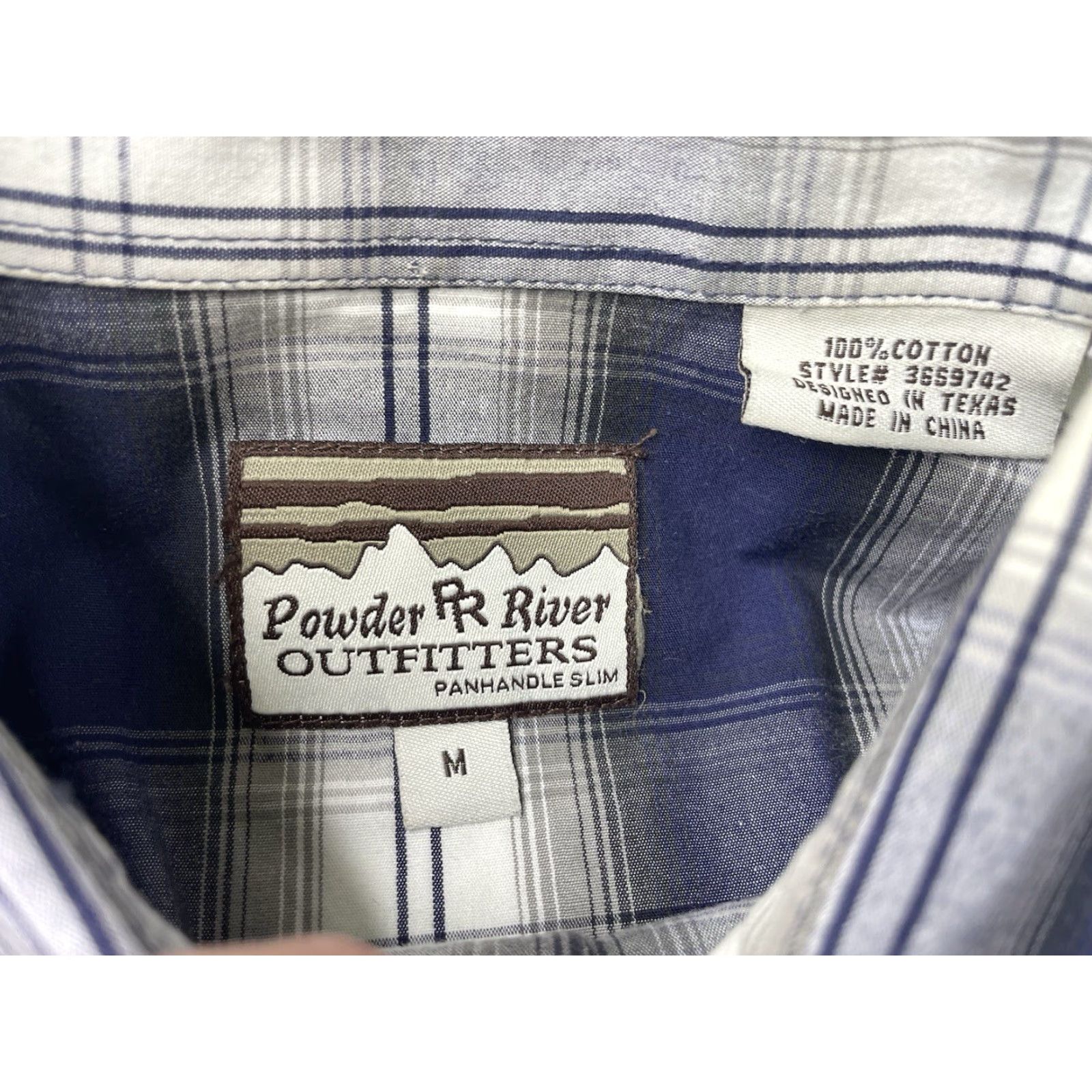 Vintage Powder River Button Up Shirt Men M Blue Plaid Long Sleeve Button-Up Casual Workwear Western Classic Size US M / EU 48-50 / 2 - 3 Thumbnail