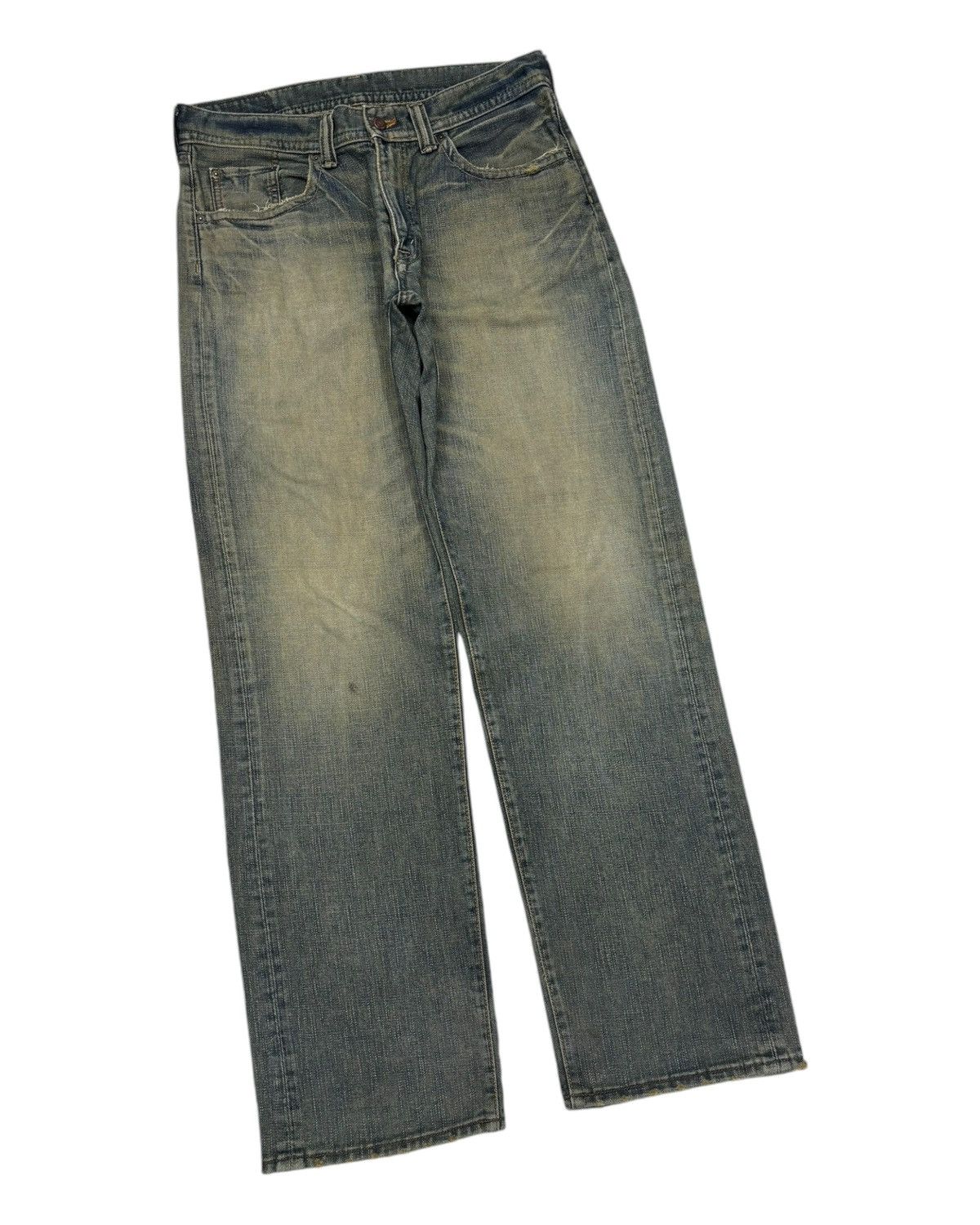 Diesel 🔥VINTAGE MUD WASH BAGGY JEANS GL HEART DENIM DIESEL STYLE Size US 33 - 3 Thumbnail