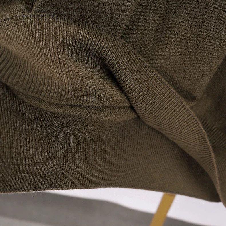 Loro Piana LORO PIANA Men's high collar cashmere sweater olive green Size US XL / EU 56 / 4 - 7 Thumbnail