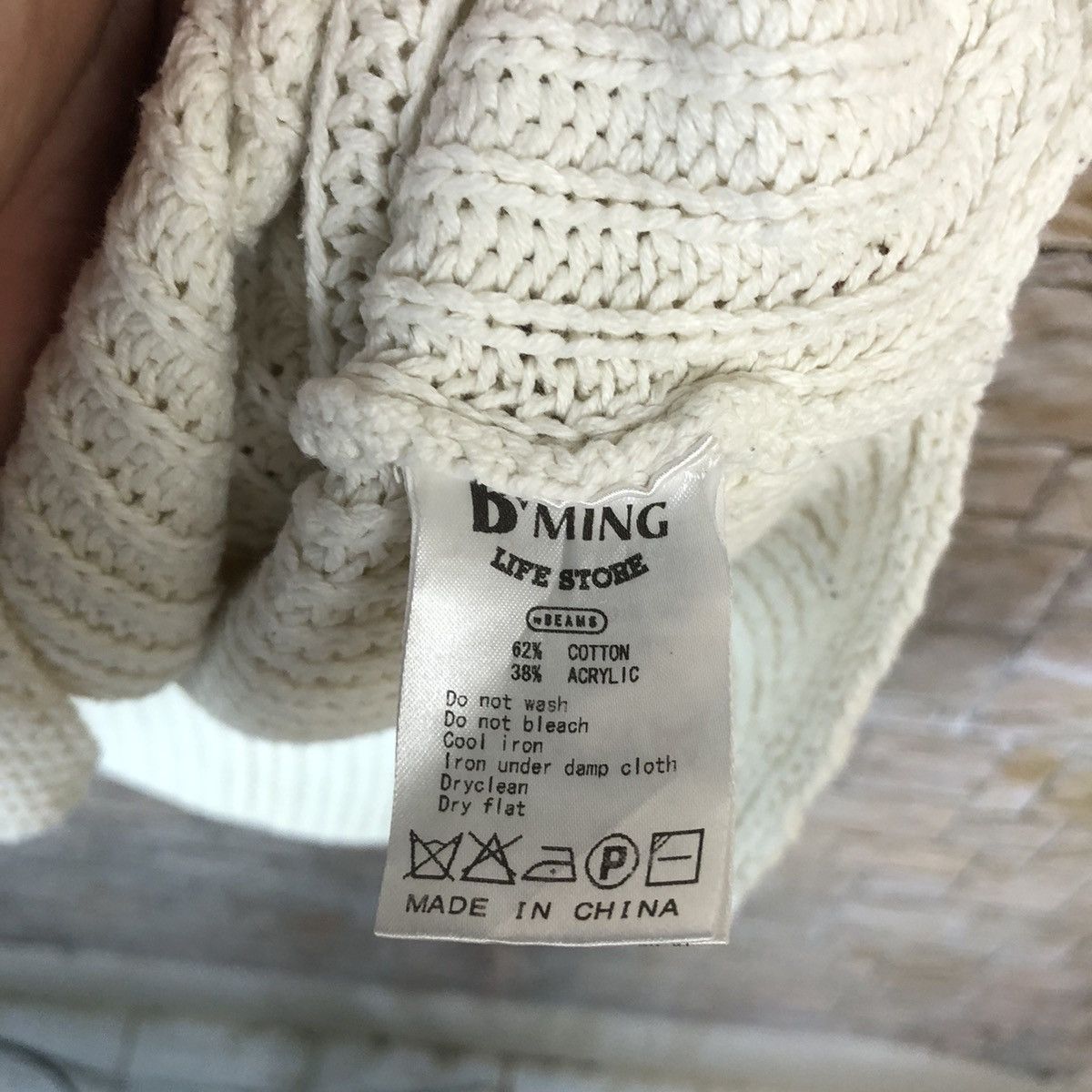 Beams Plus × Homespun Knitwear × Japanese Brand D Ming Beams White Knitwear #A1084 Size US M / EU 48-50 / 2 - 11 Thumbnail
