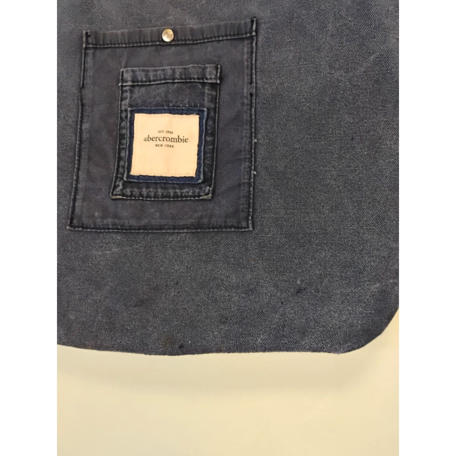 Abercrombie & Fitch VINTAGE Abercrombie & Fitch Tote Bag Square Reversible Canvas Blue 16x15 Women Medium Blue Shoulder Strap Bag Size ONE SIZE - 5 Thumbnail