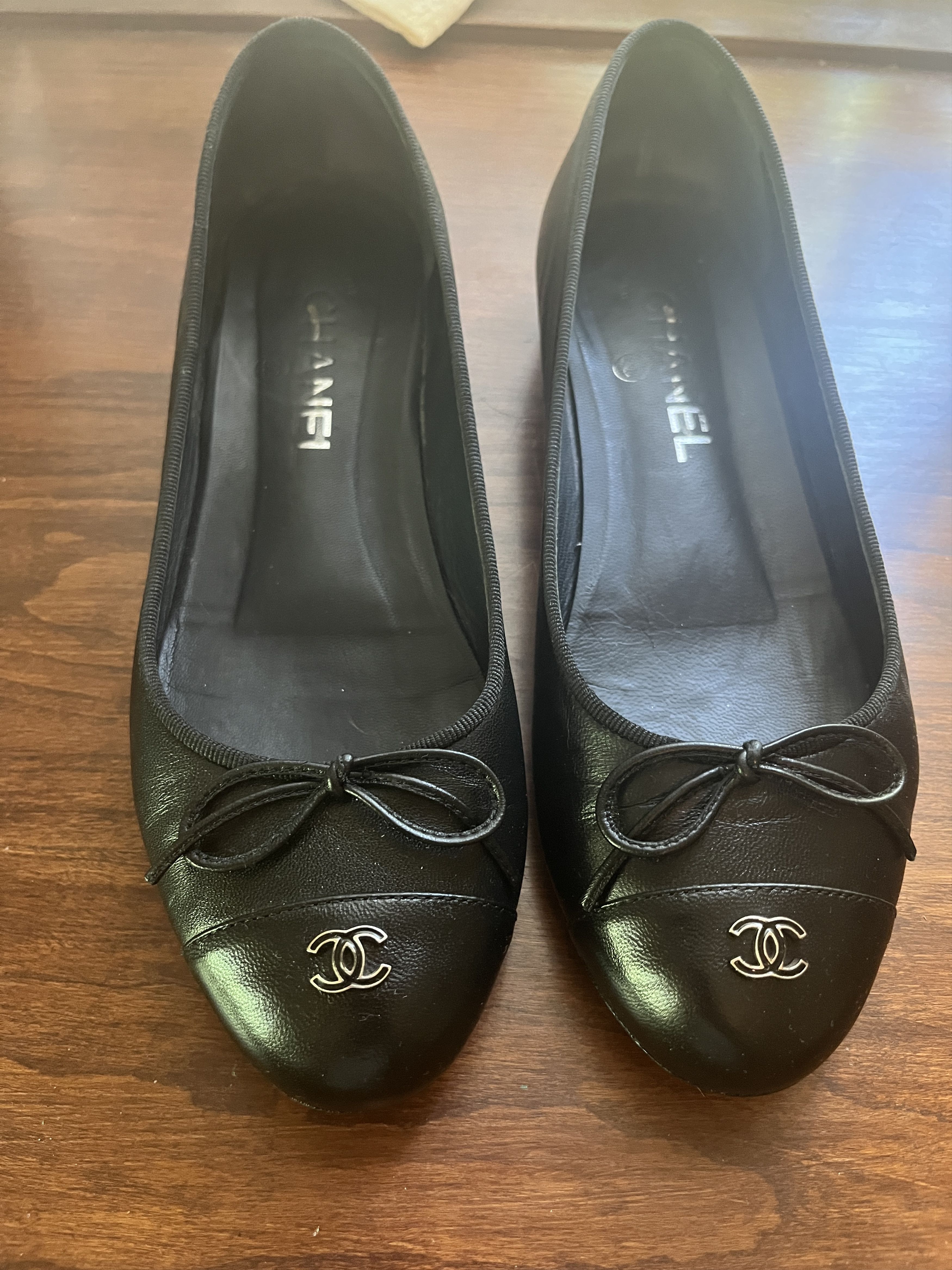 Chanel Chanel ballet flats black leather size 37 Size US 7 / IT 37 - 1 Thumbnail