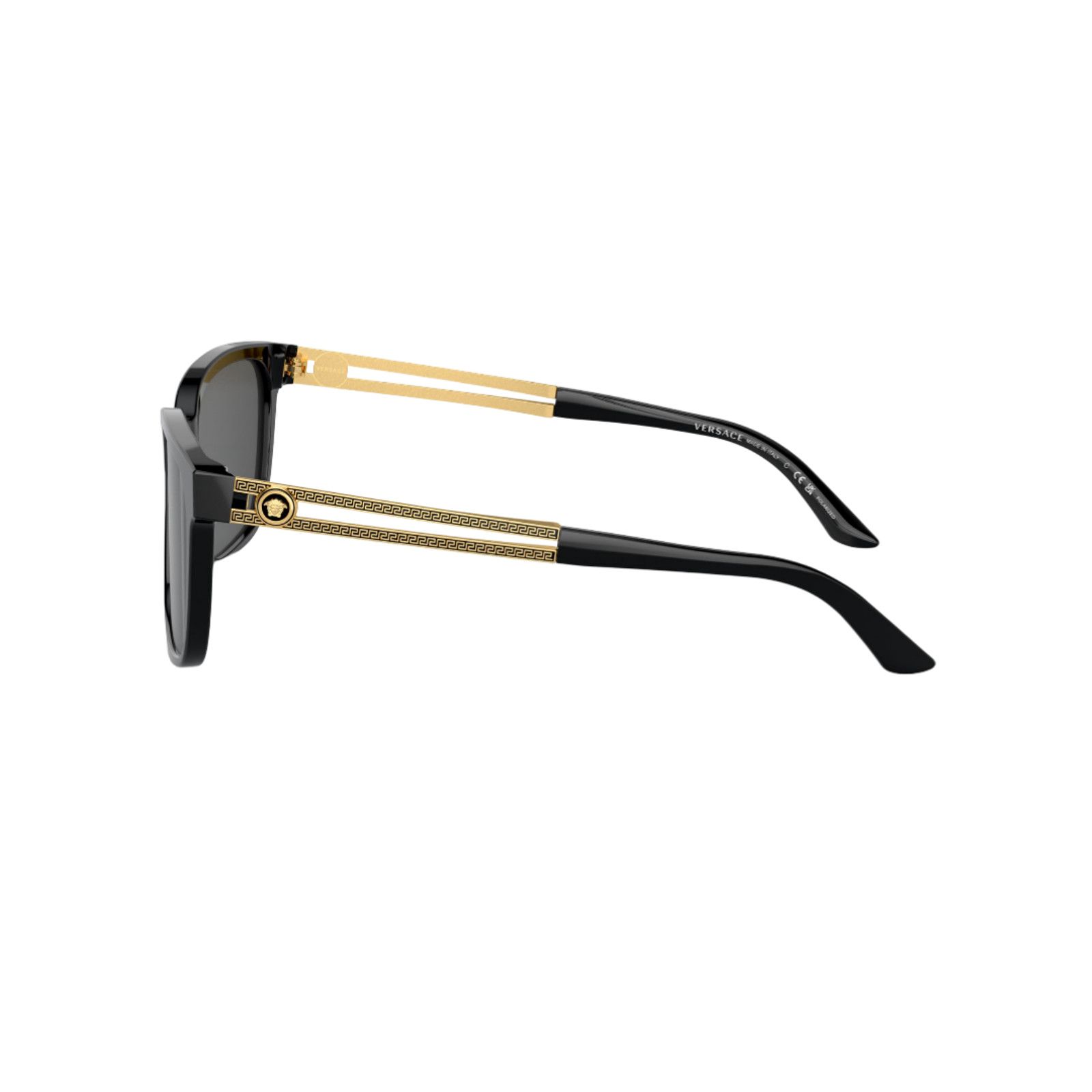 Versace Versace Sunglasses Square Black Gold Arm Grey Lens VE4307 Size ONE SIZE - 3 Thumbnail