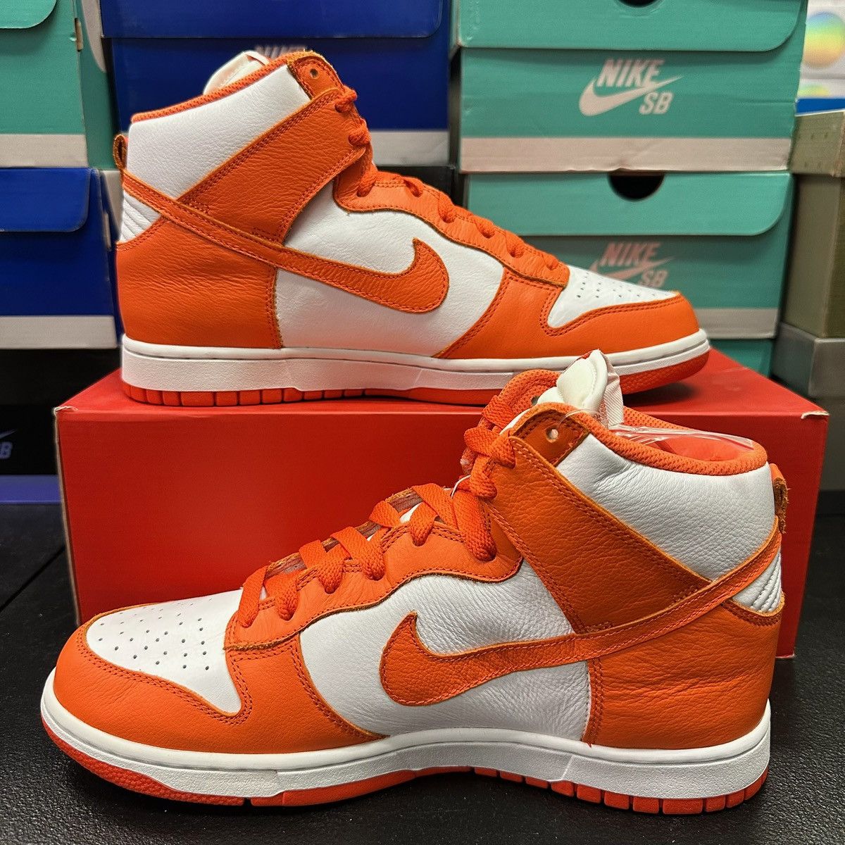 Nike Size 10.5 - Nike Dunk High Retro QS Syracuse 2016 850477-101 Size US 10.5 / EU 43-44 - 2 Thumbnail