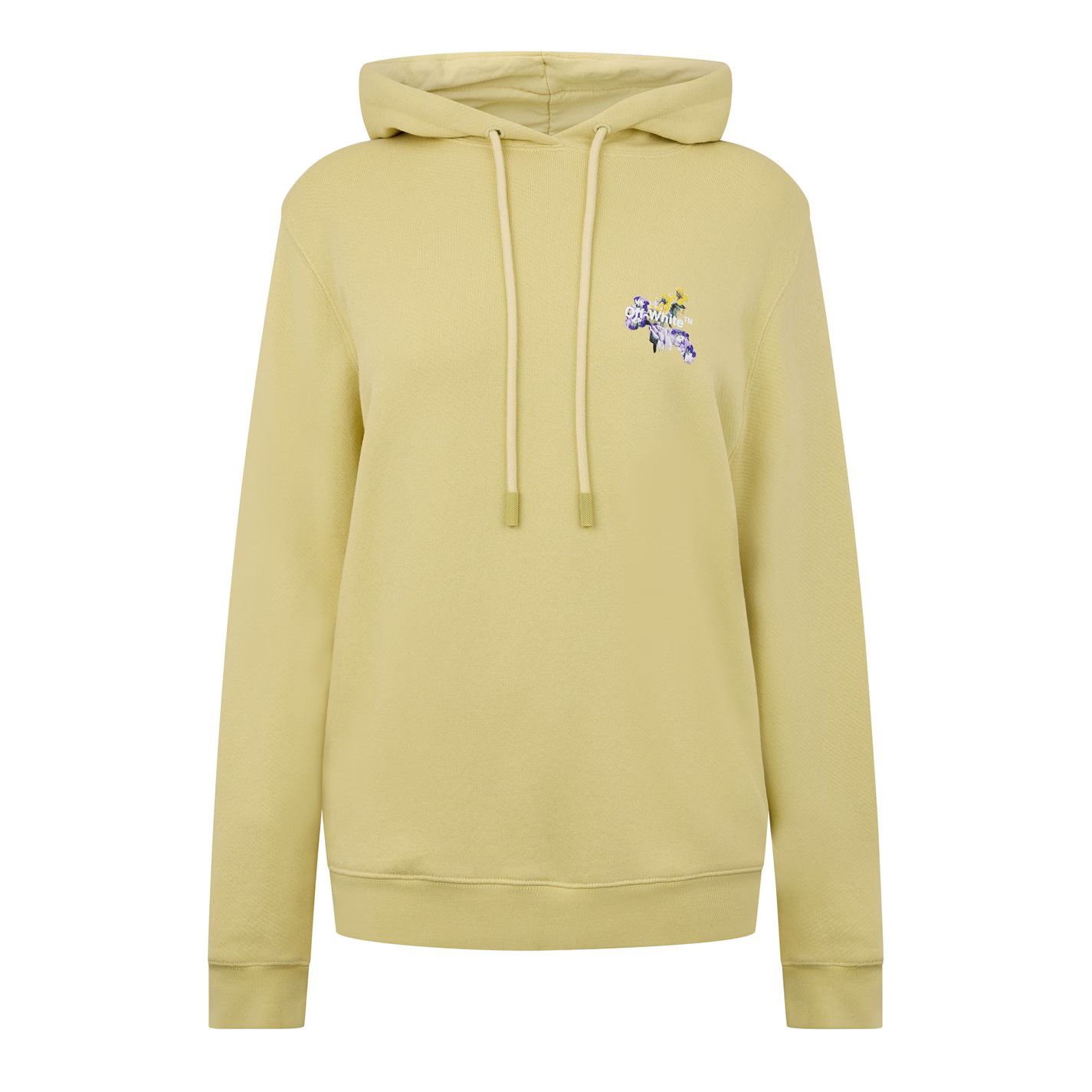 Off-White o1g2r1mq1224 Flower Hoodie in Light Yellow Size XS / US 0-2 / IT 36-38 - 1 Thumbnail