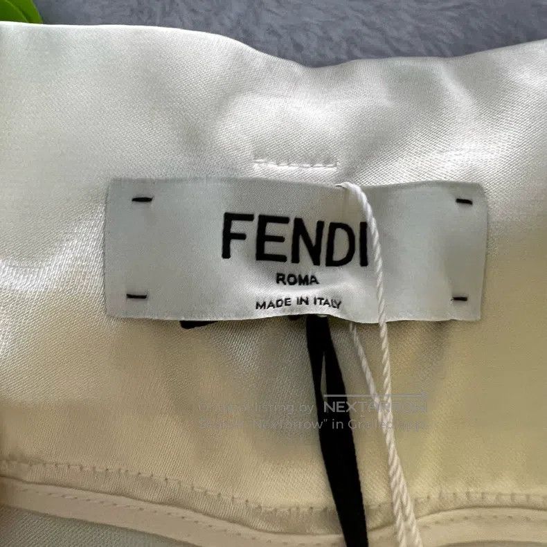 Fendi Fendi Beige silk belt trousers Size 26" / US 2 / IT 38 - 3 Thumbnail