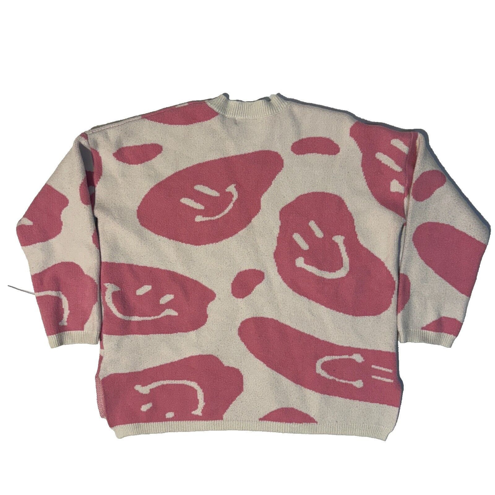 Other Moon & Madison Pink & Cream Smiley Face Sweater - XS Altar’D Size XS / US 0-2 / IT 36-38 - 7 Thumbnail
