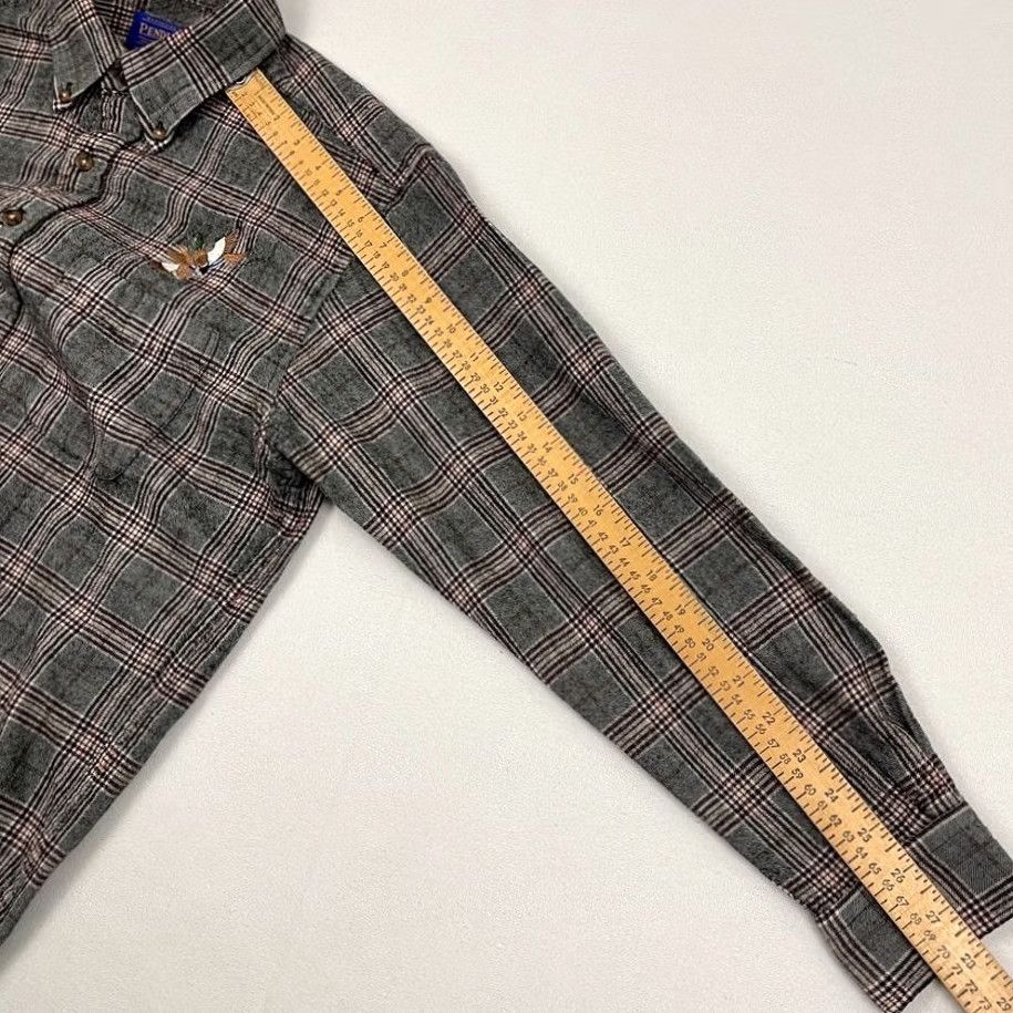 Pendleton VINTAGE Pendleton Shirt Mens L Gray Wool Glen Check Button-Down Mallard Duck USA Size US L / EU 52-54 / 3 - 7 Thumbnail