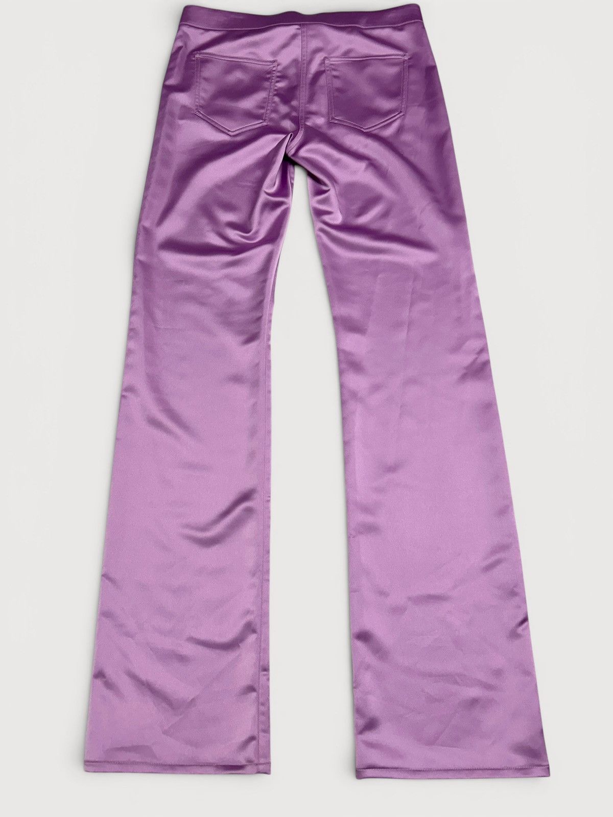 1017 ALYX 9SM SS2023 Purple Satin Rollercoaster Buckle Flared Pant Size US 31 - 2 Thumbnail