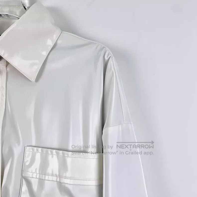 Fendi Fendi White Lining Logo Full Print Patent Leather Collar S Size XXS / US 00 / IT 34 - 3 Thumbnail