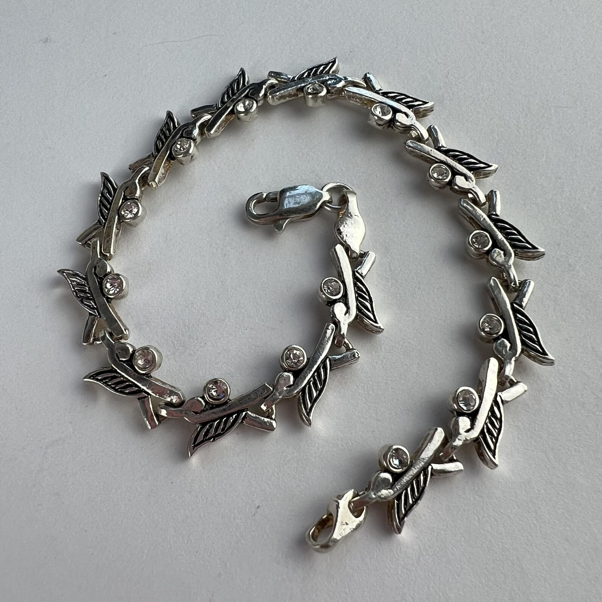 Vintage Vintage Sterling Silver 925 Chain Bracelet Marked 12.3 gr Size ONE SIZE - 1 Thumbnail
