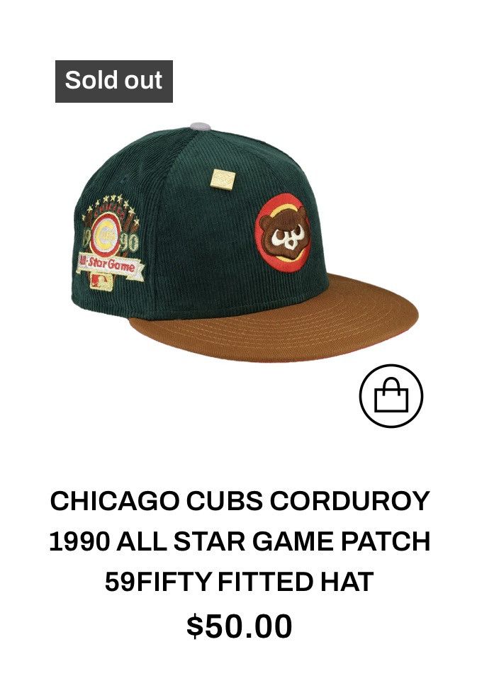 New Era 59Fifty Chicago Cubs 1990 All-Star Game Corduroy Fitted