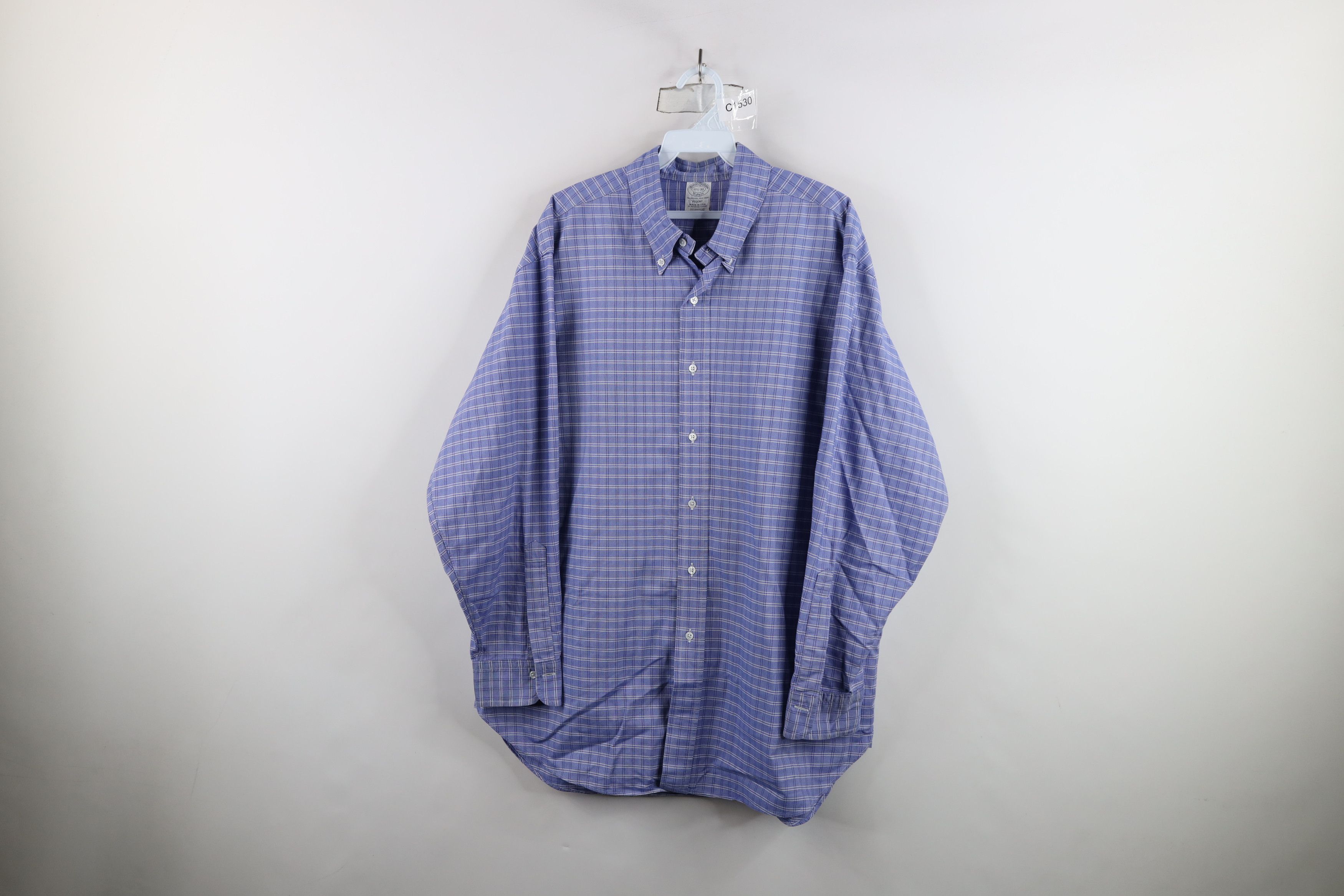 Brooks Brothers × Vintage Vintage 90s Brooks Brothers Button Down Shirt OCBD USA Size US L / EU 52-54 / 3 - 1 Thumbnail