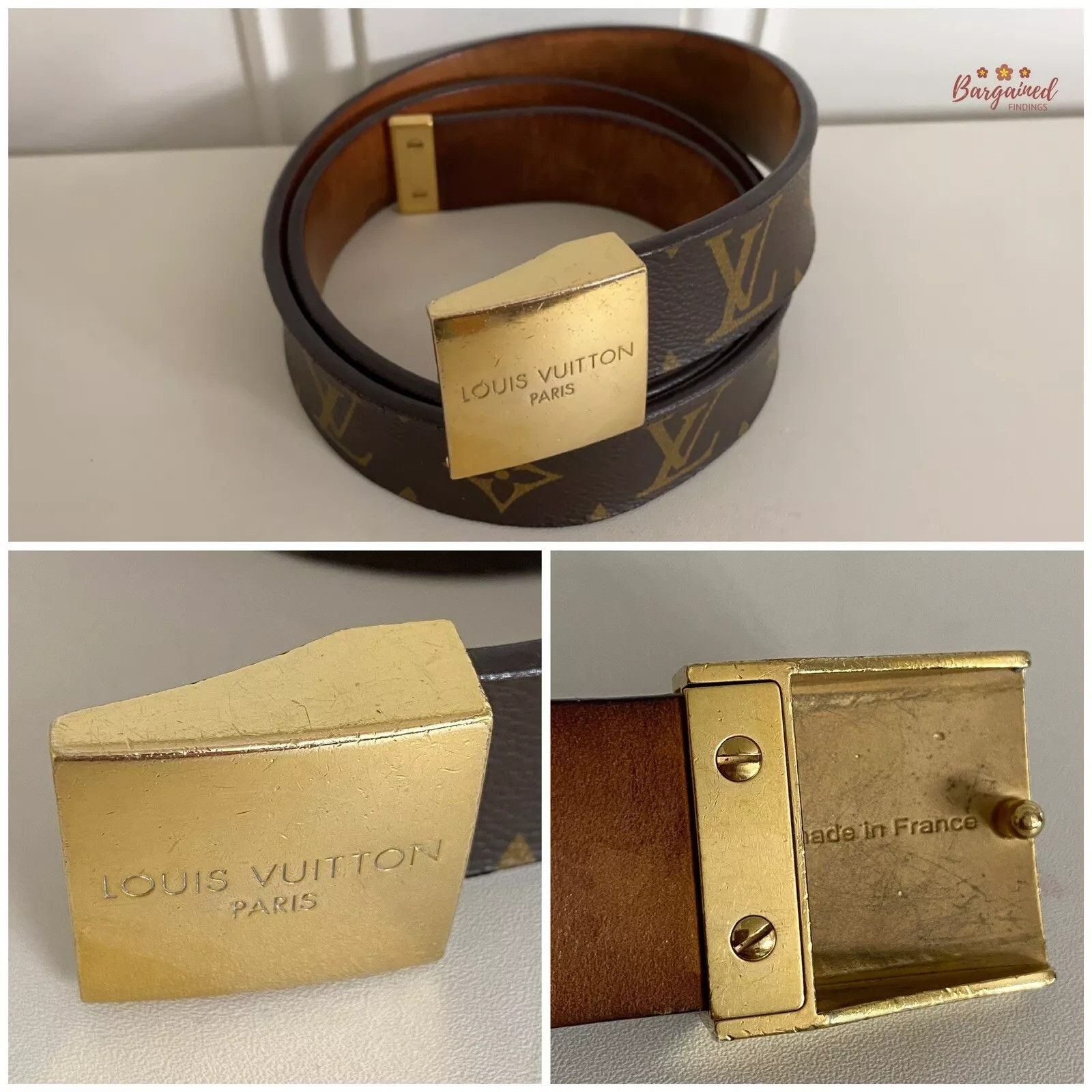 Louis Vuitton Louis Vuitton Brown Coated Canvas Ceinture Carre Buckle Belt Size 30 - 2 Thumbnail