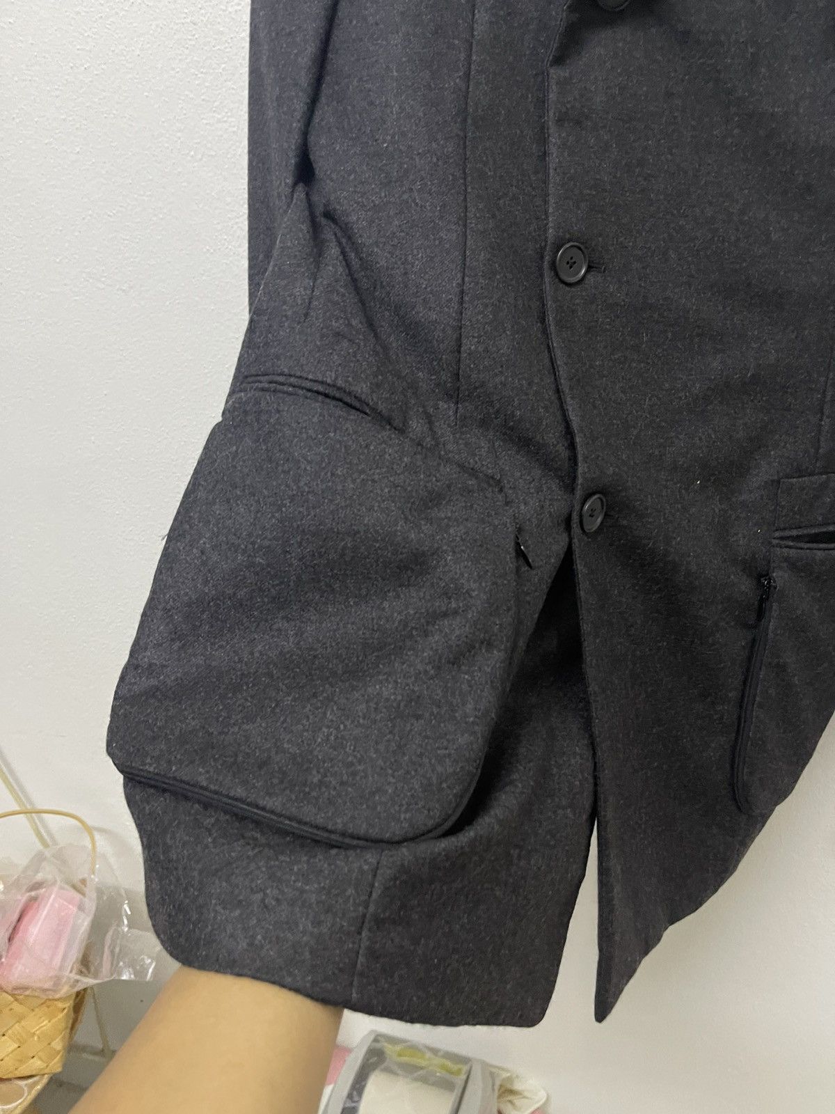 Gianfranco Ferre 1990s GIANFRANCO FERRE DOUBLE BREAST WOOL COAT RAYON LINEN Size US M / EU 48-50 / 2 - 7 Thumbnail