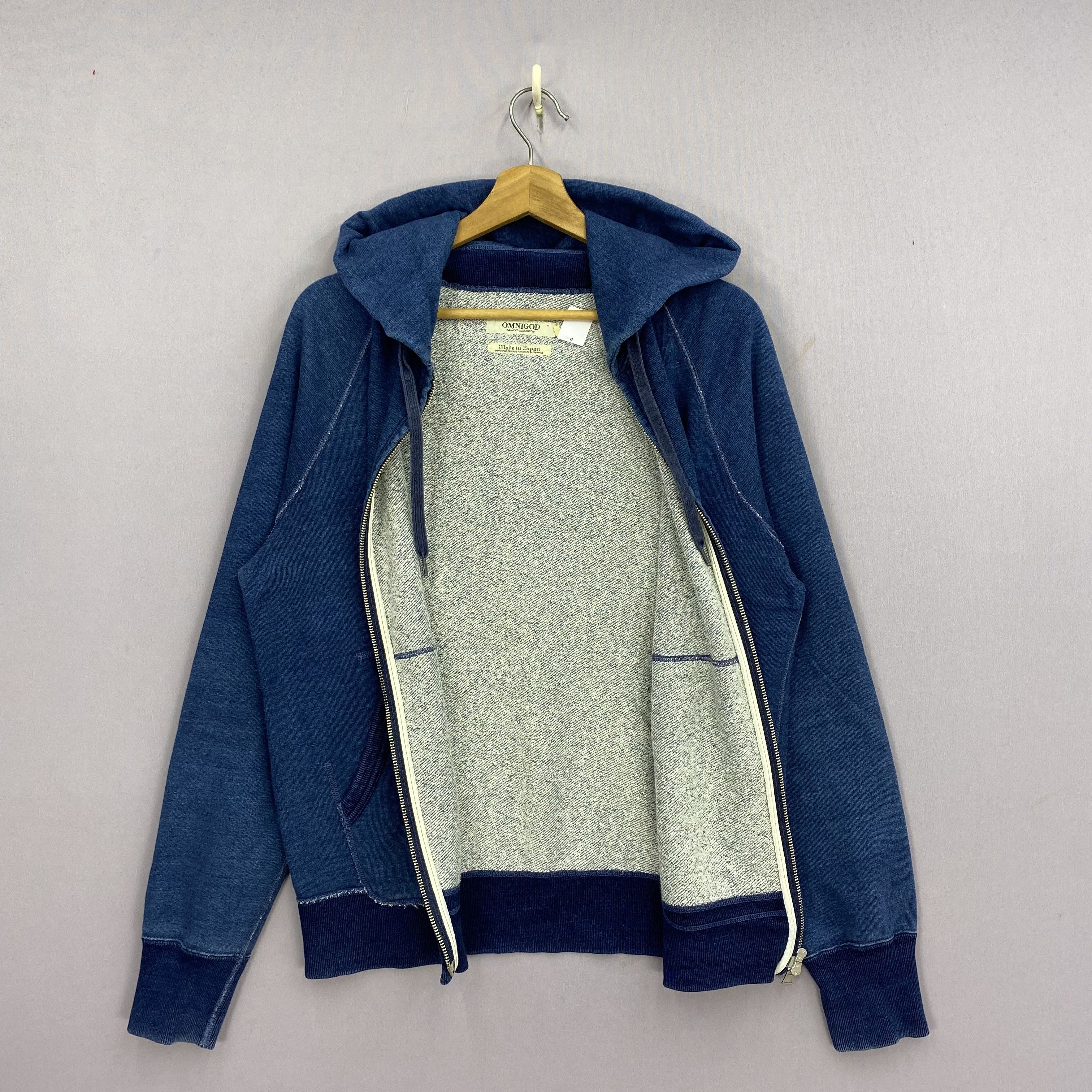 OMNIGOD Vintage Omnigod Sweater Denim Knitted Hoodie Sweatshirt Size US M / EU 48-50 / 2 - 5 Thumbnail