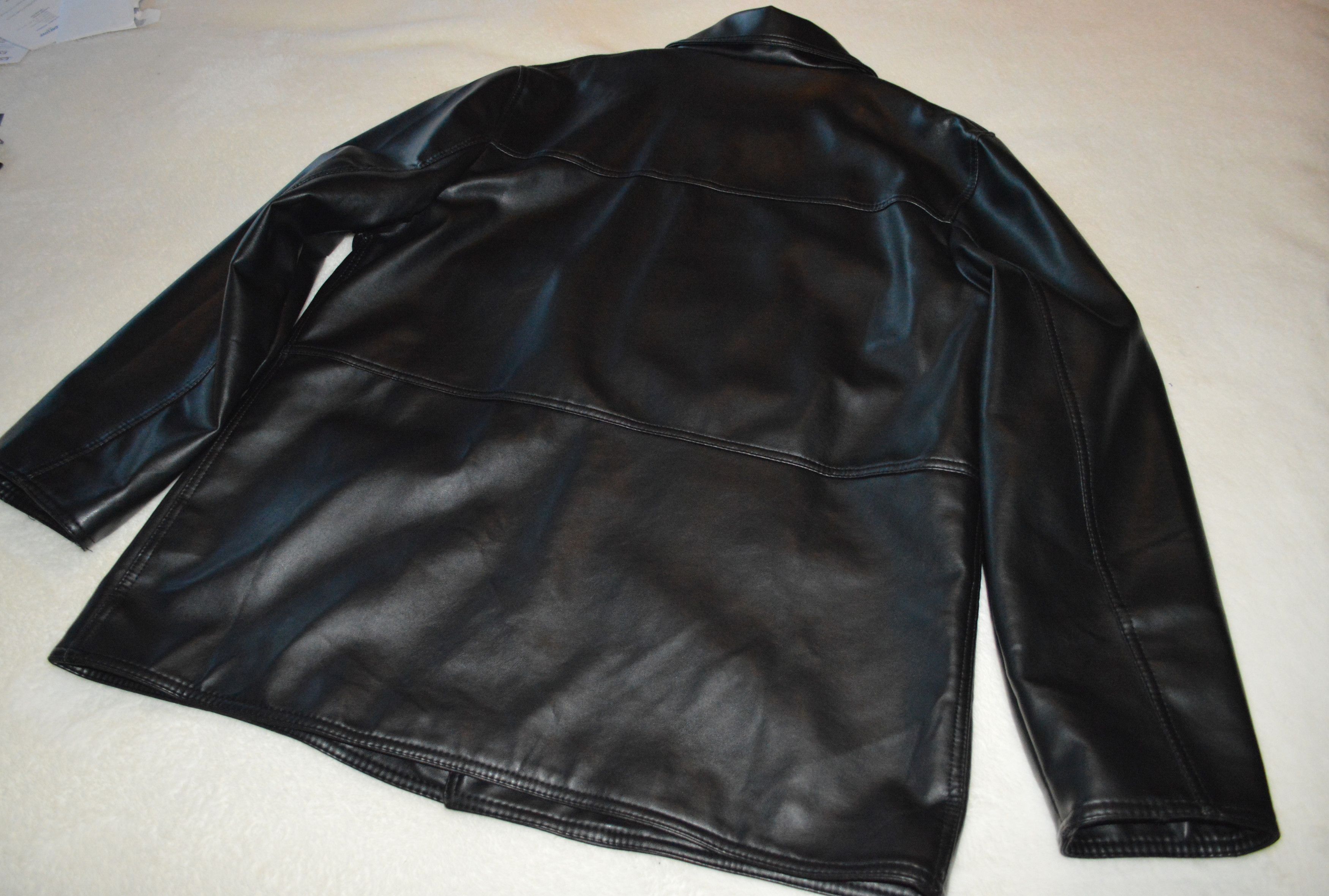 Emporio Armani Emporio Collezioni Leather Metal Patch Jacket with Buttons Size US L / EU 52-54 / 3 - 8 Thumbnail