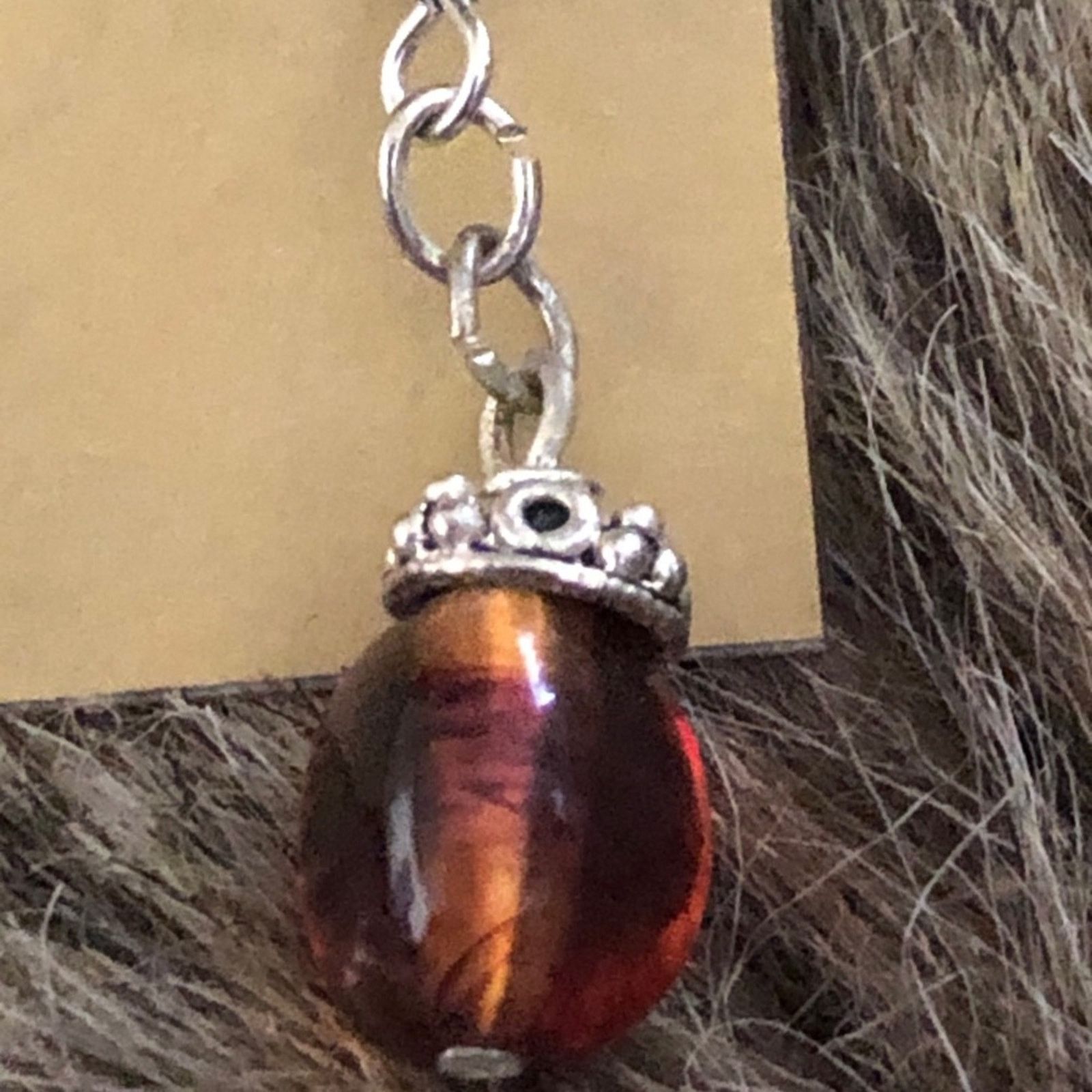 Vintage Vintage repurpose amber tone glass drop earrings Size ONE SIZE - 3 Thumbnail