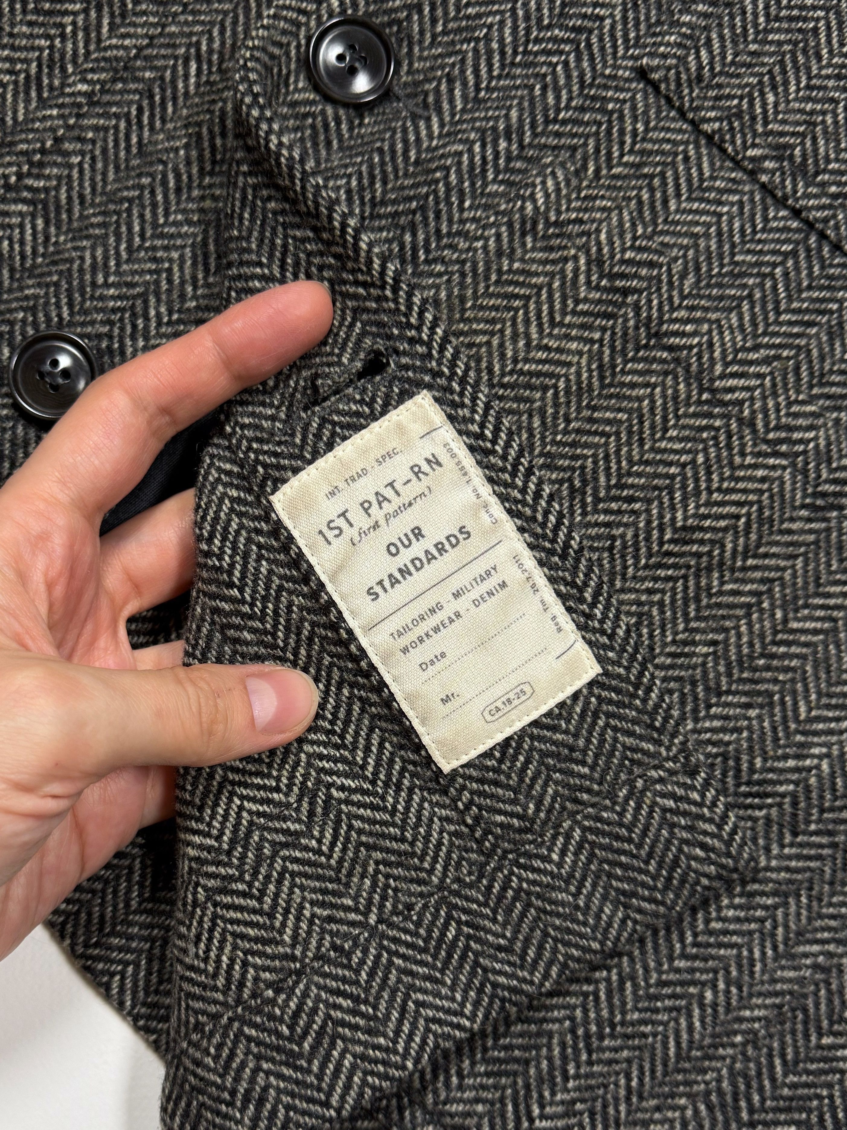 1ST PAT-RN 1st PAT-RN Wool Herringbone Button Vest (M) Size US M / EU 48-50 / 2 - 4 Thumbnail