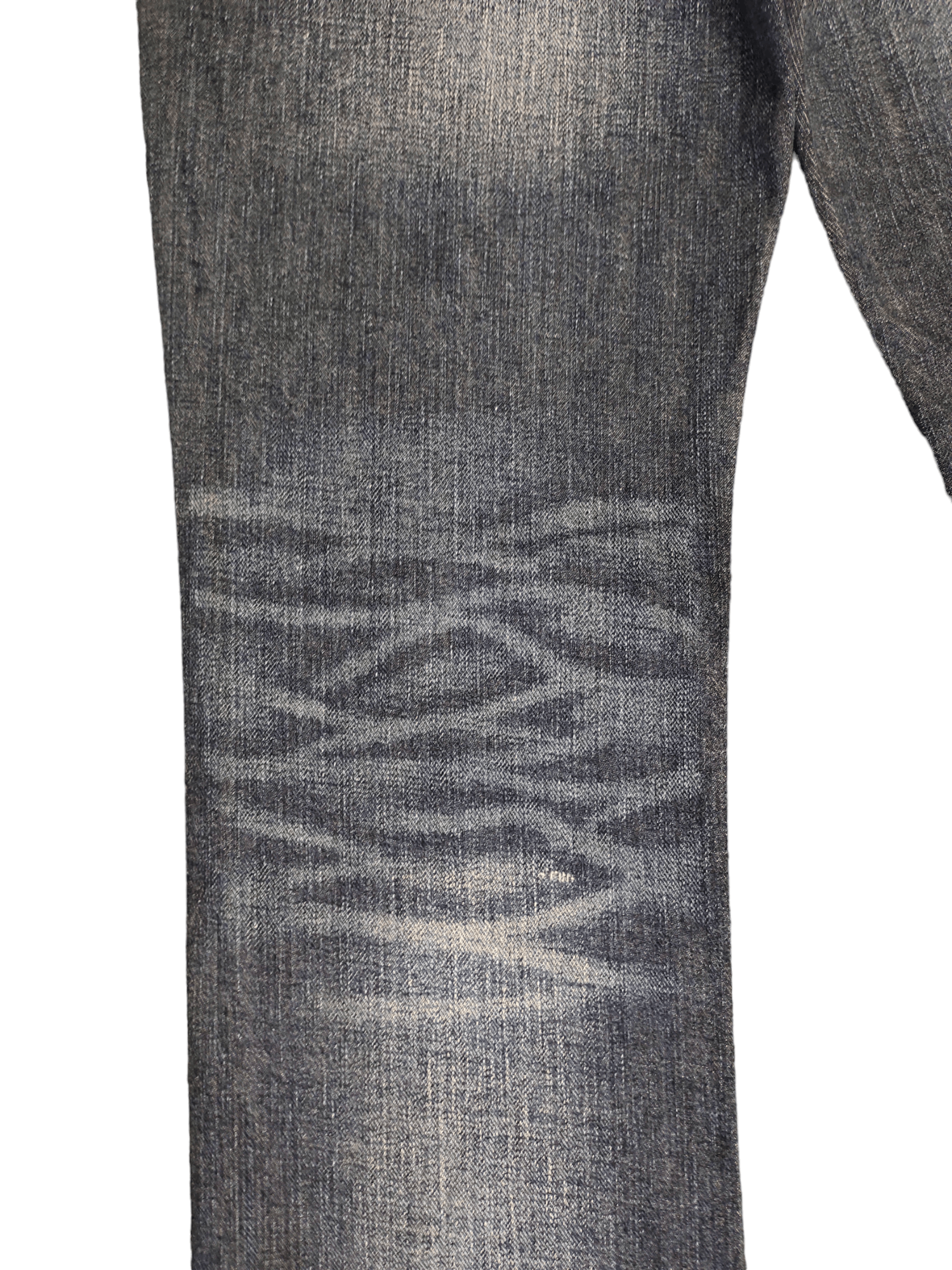 If Six Was Nine Flare Jeans Semantic Design Clawmark Faded Denim Bootcut Y2k Size US 32 / EU 48 - 15 Thumbnail
