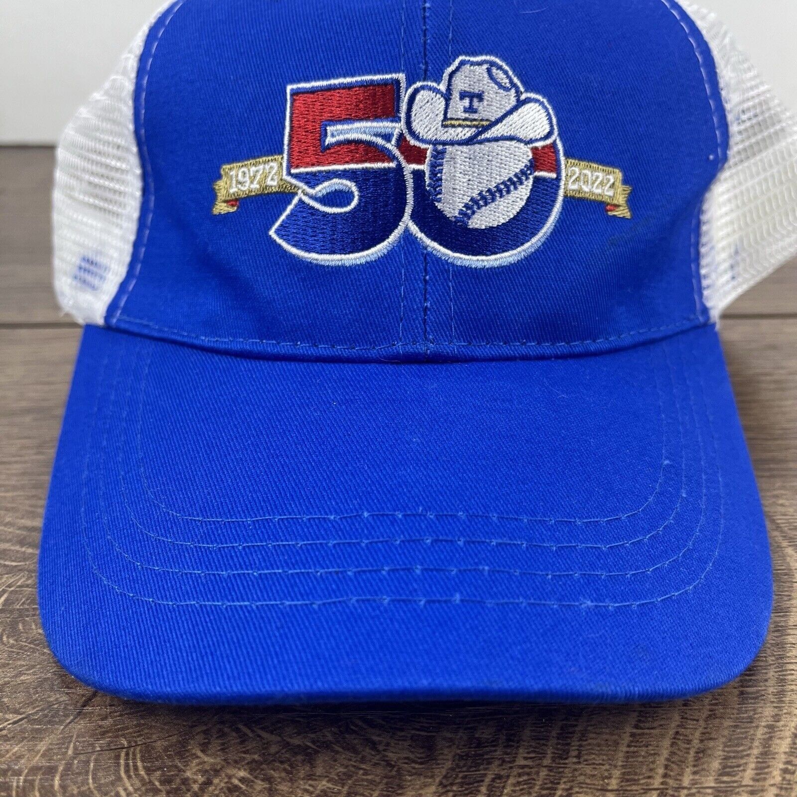 Other Texas Rangers Hat 50 Years Snapback Hat Blue Adjustable Hat Size ONE SIZE - 6 Thumbnail
