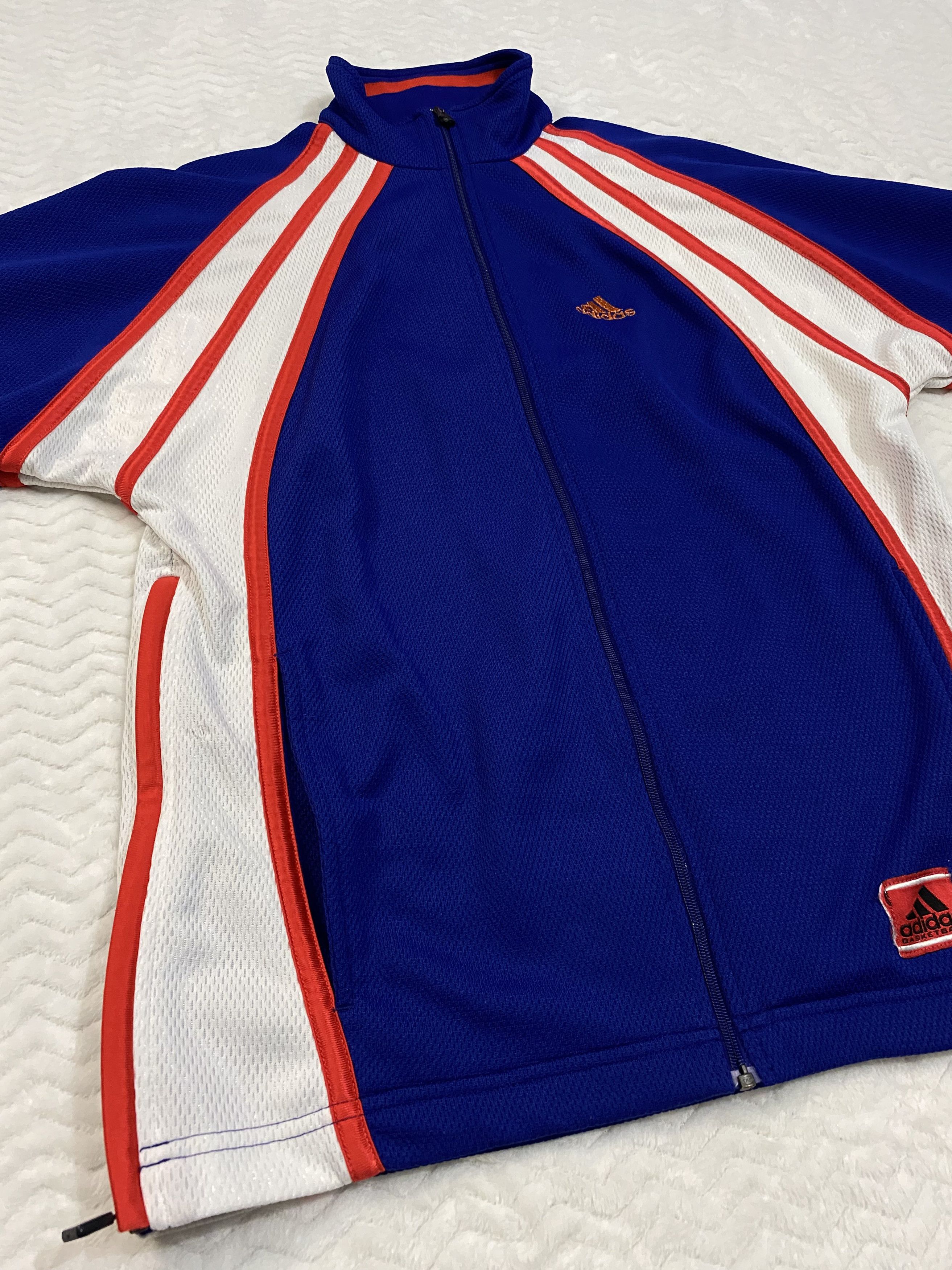 Adidas × Vintage Vintage Adidas basketball sport zip sweatshirt Size US L / EU 52-54 / 3 - 7 Thumbnail
