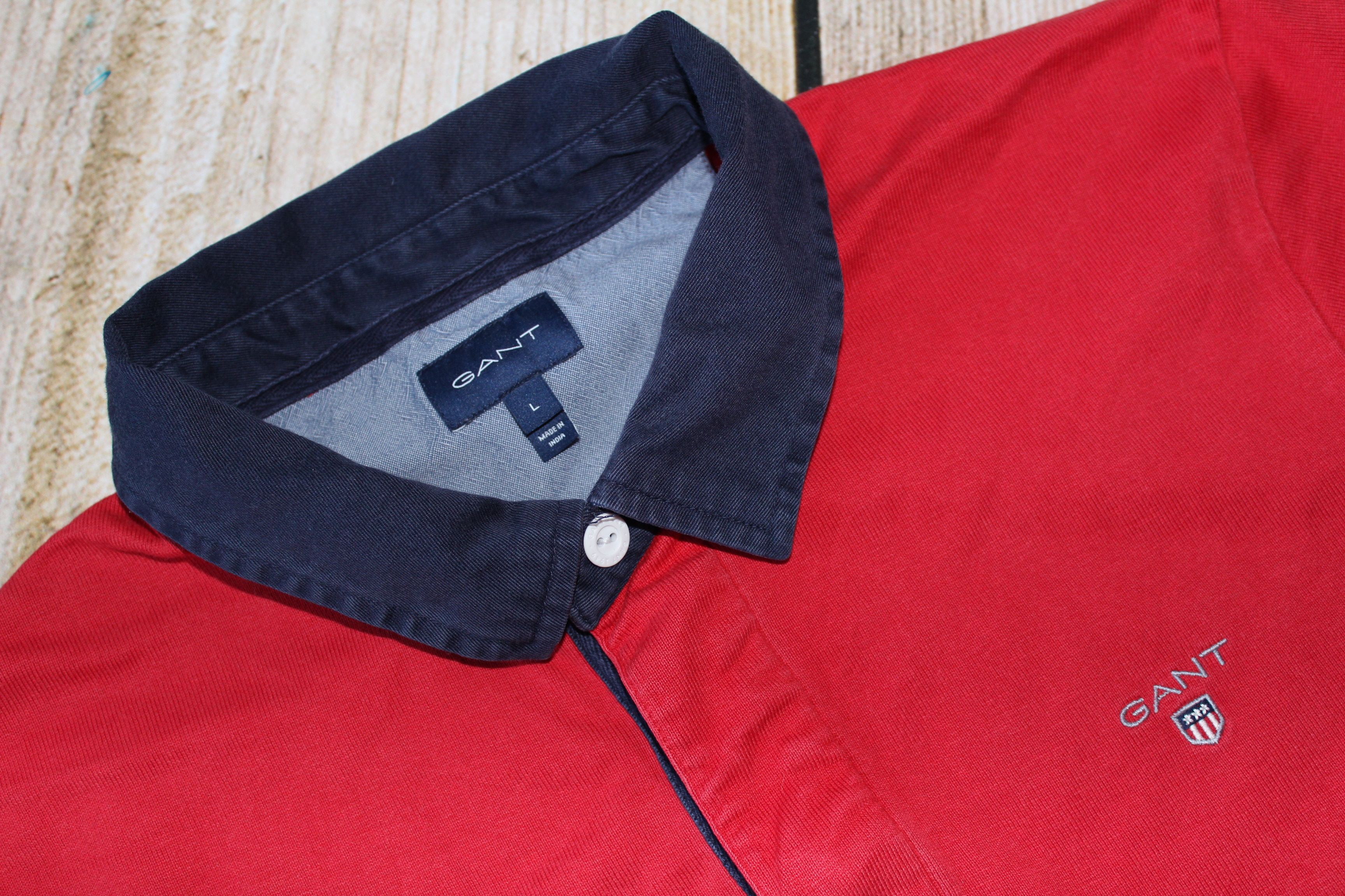 Gant Men's Gant Long Sleeve Red Rugby Shirt Size US L / EU 52-54 / 3 - 1 Thumbnail