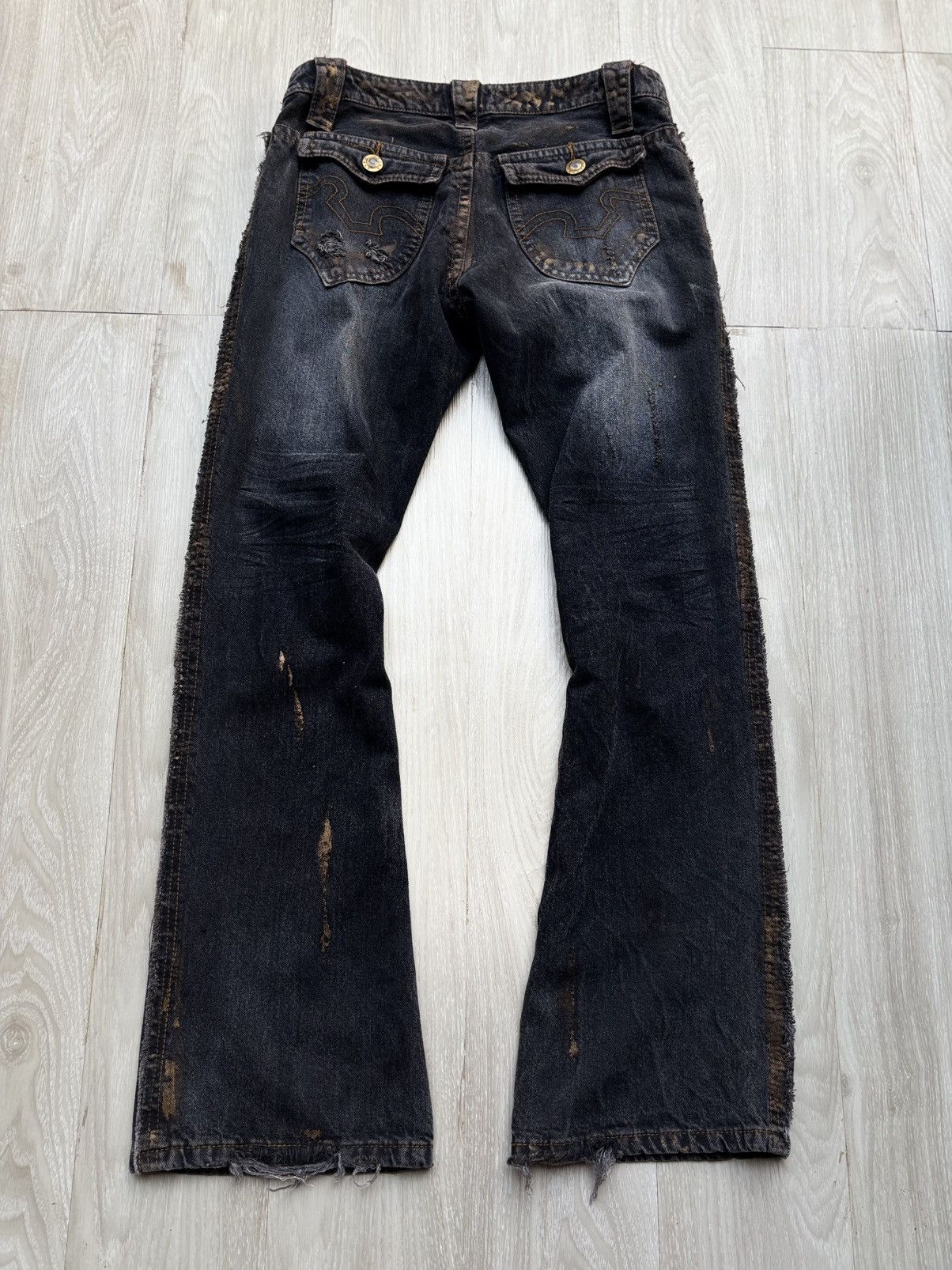 Obelisk BLACK BACCARA flare jeans Size US 29 - 5 Thumbnail
