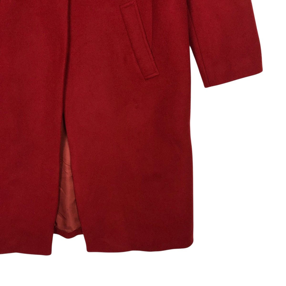 Japanese Brand 📌Rich Red Vintage Long Wool Jacket Ships Issey Miyake Size M / US 6-8 / IT 42-44 - 7 Thumbnail