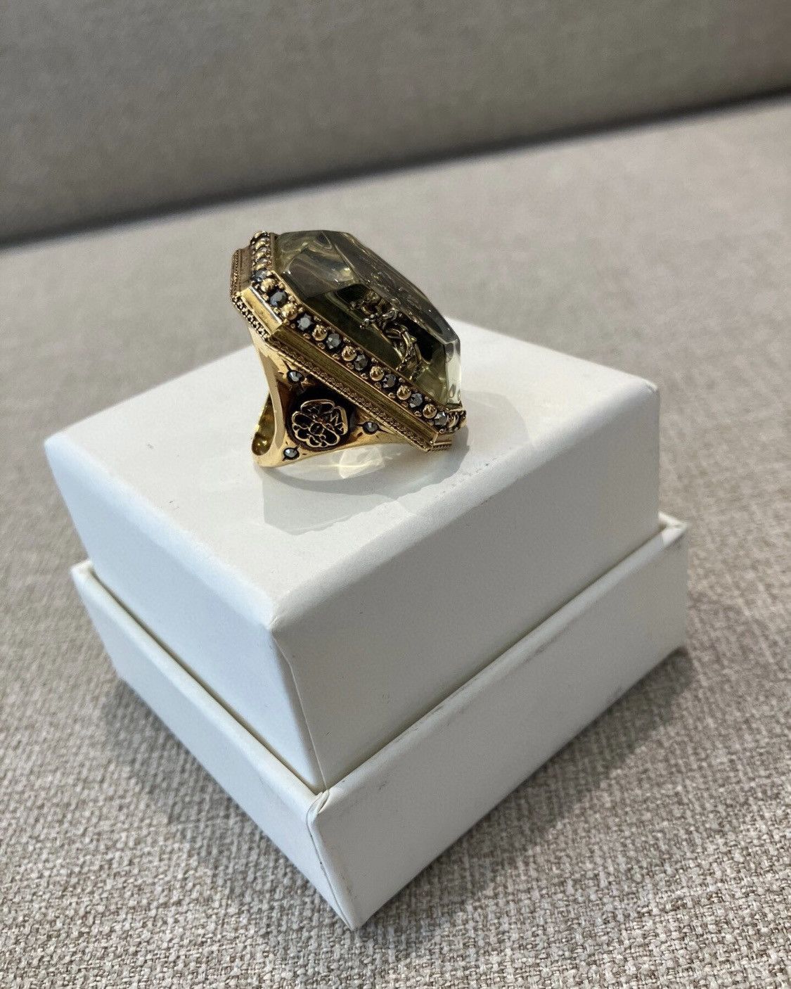 Alexander McQueen Alexander McQueen Beetle Embellished Ring Size ONE SIZE - 8 Thumbnail