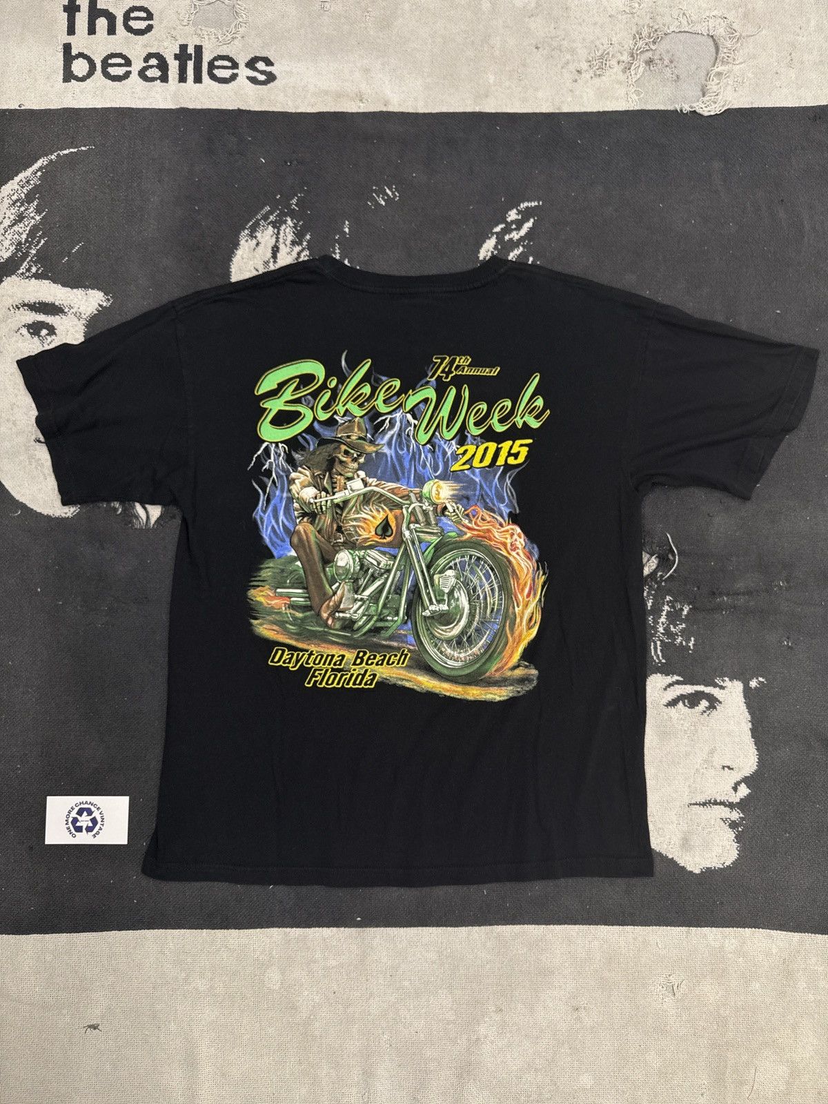 Vintage Bike Wek Daytona Beach 2015 Halloween Skull Vintage T-Shirt Size US L / EU 52-54 / 3 - 2 Thumbnail