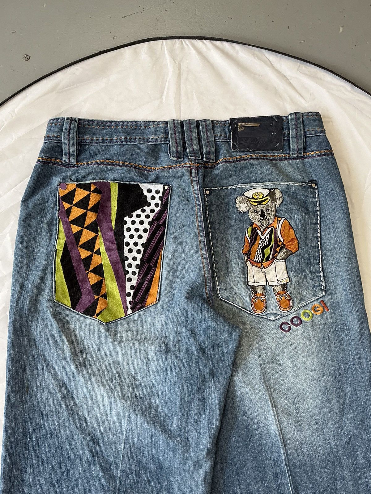 Coogi × Vintage Vintage Coogi crazy 🐨 embroidered denim jort Size US 38 / EU 54 - 7 Thumbnail