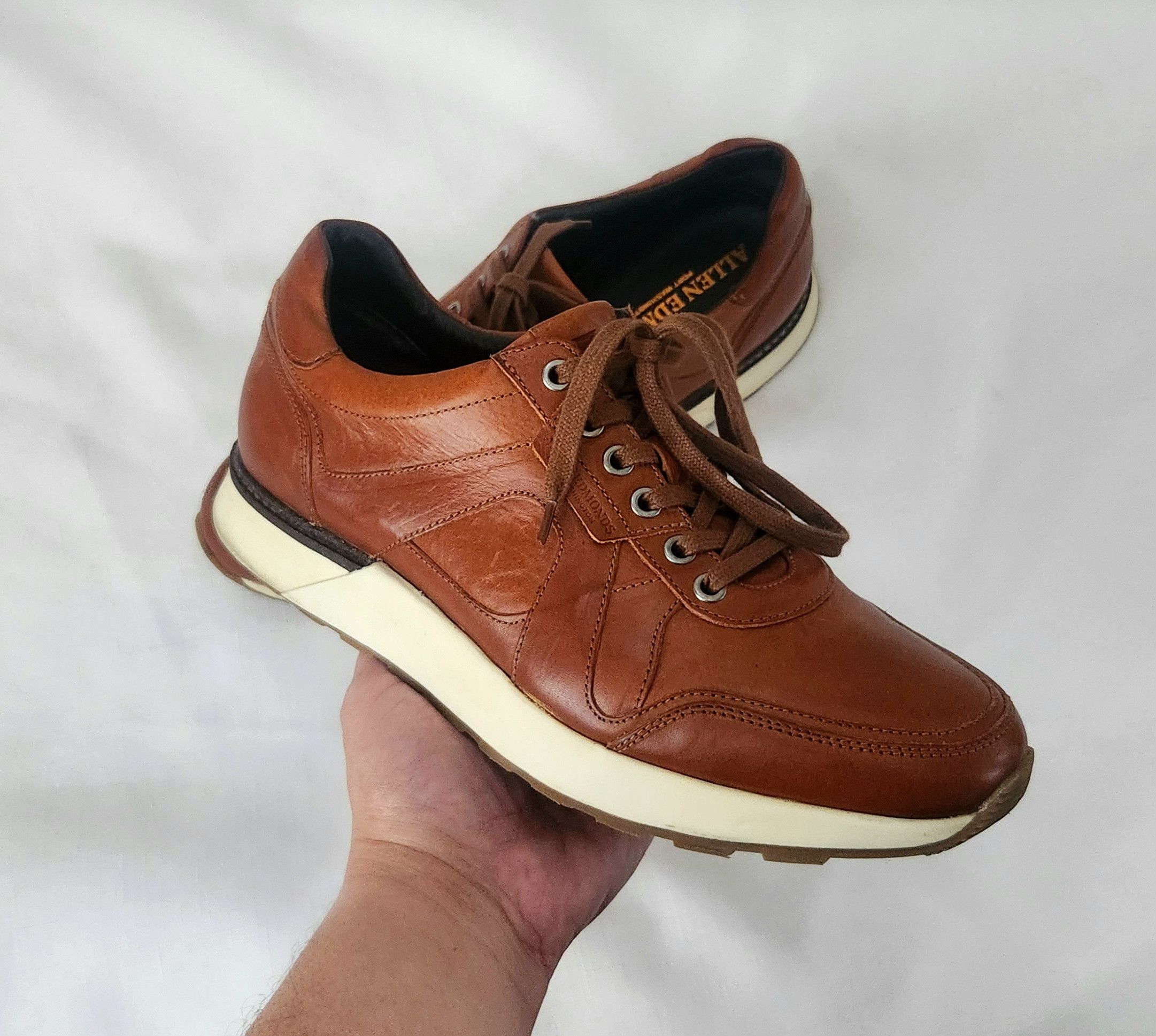 Allen Edmonds A-TRAINER Lace Up Leather Sneakers D