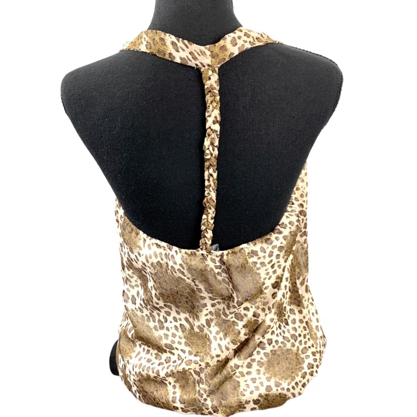 Vintage VINTAGE Daytrip Women's M Leopard Smocked Shirt T-Back Mob Wife Y2K Size M / US 6-8 / IT 42-44 - 4 Thumbnail