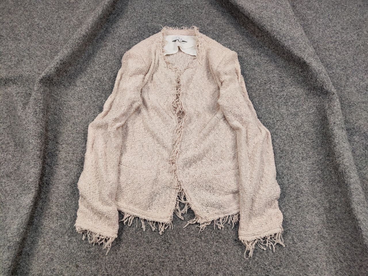 Iro IRO Shavani design open-front boucle Beige Blazer Jacket Size M / US 6-8 / IT 42-44 - 2 Thumbnail