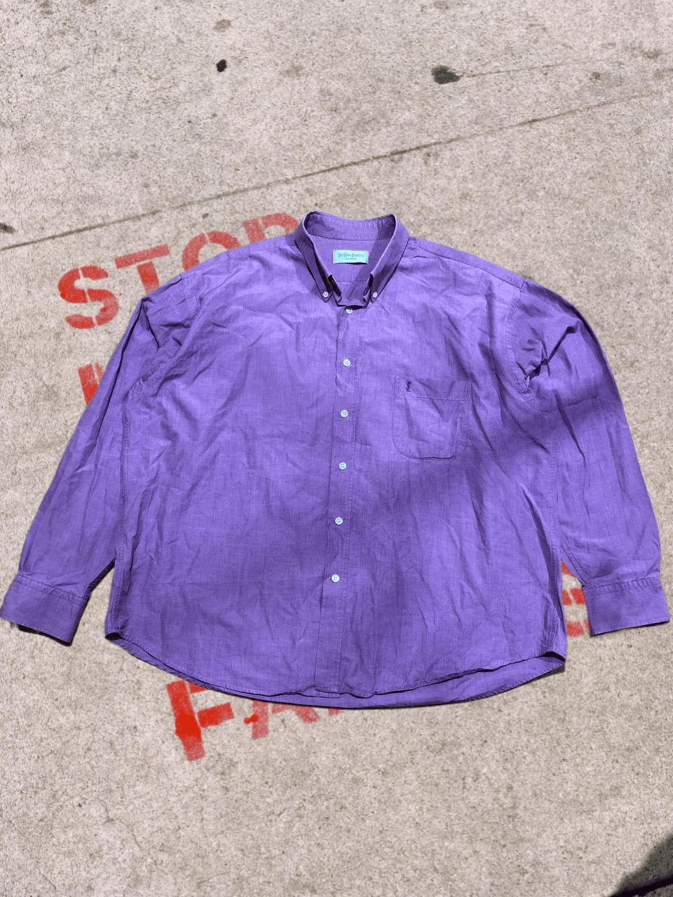 Yves Saint Laurent Vintage Yves Saint Laurent Cotton LONG Sleeve Shirt Size US XXL / EU 58 / 5 - 1 Thumbnail