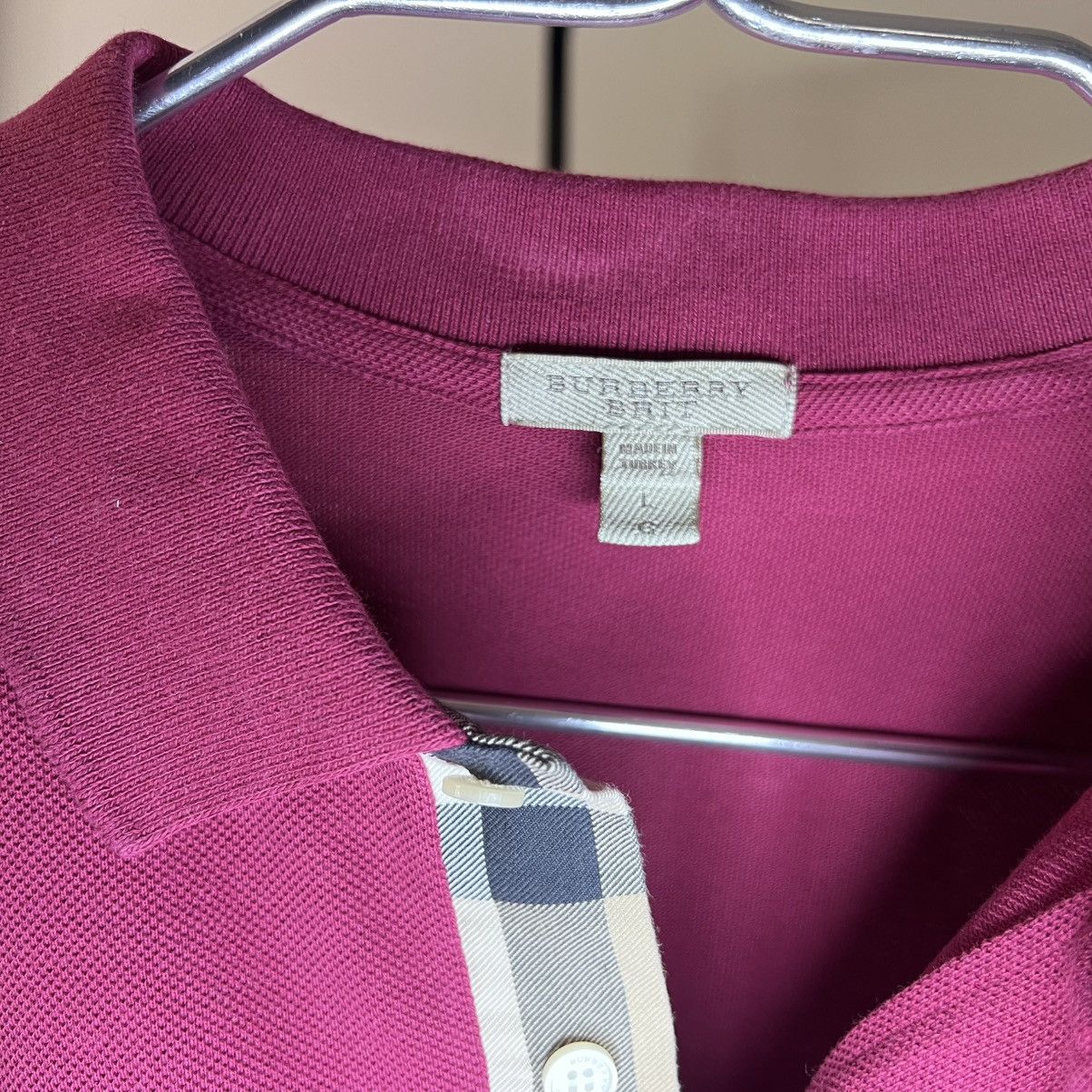 Burberry BURBERRY BRIT POLO MAGENTA- LARGE- PREOWNED Size US L / EU 52-54 / 3 - 5 Thumbnail