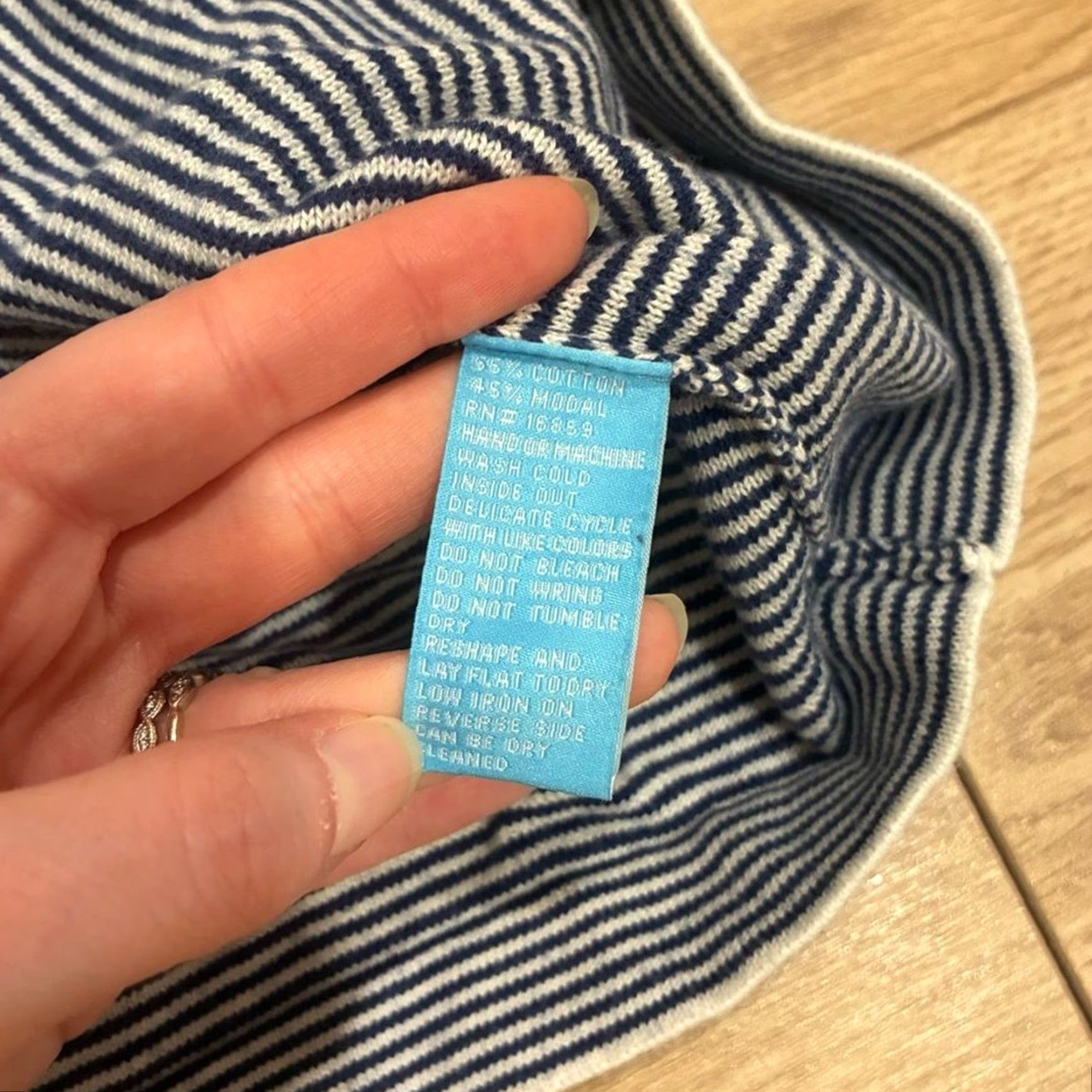 J.McLaughlin J. McLaughlin Men’s Cotton Modal Crew Neck Striped Sweater XL Size Pullover Men Blue Size US XL / EU 56 / 4 - 3 Thumbnail
