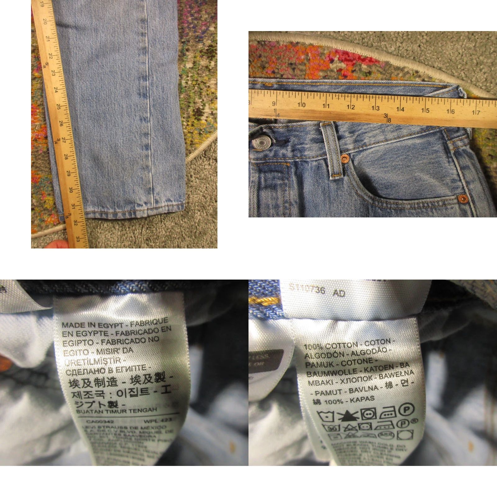 Levi's VINTAGE Levi's 501 Jeans 34x32 501 Original Fit Denim Pants Mens Blue Cotton Button Fly Straight 5-Pocket Americana USA 34 Mens Size US 34 / EU 50 - 8 Thumbnail