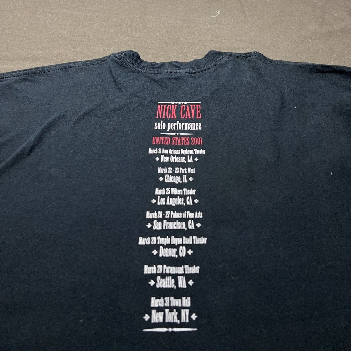 Vintage VTG Nick Cave solo performance USA 2001 Tour XL Punk Gothic Size US XL / EU 56 / 4 - 8 Thumbnail