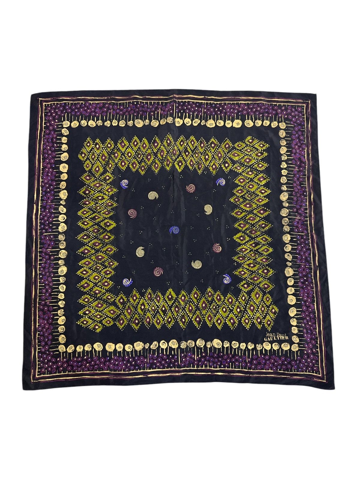 Jean Paul Gaultier VINTAGE JEAN PAUL GAULTIER ABSTRACT FLORAL SILK SCARF Size ONE SIZE - 1 Thumbnail