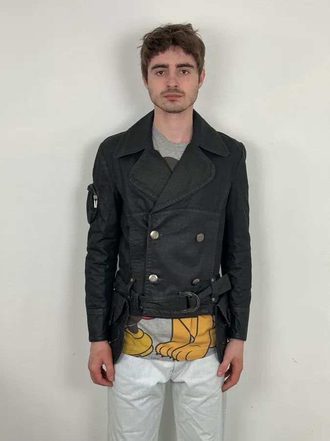 Jean Paul Gaultier 2000s Jean Paul Gaultier Black Detachable 2 in 1 Multi-Pocket Trench Jacket Size US S / EU 44-46 / 1 - 4 Thumbnail