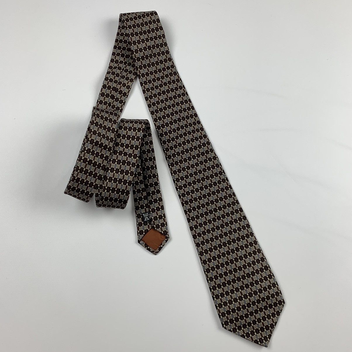 DAKS × Vintage Vintage Daks monogram silk tie Size ONE SIZE - 4 Thumbnail