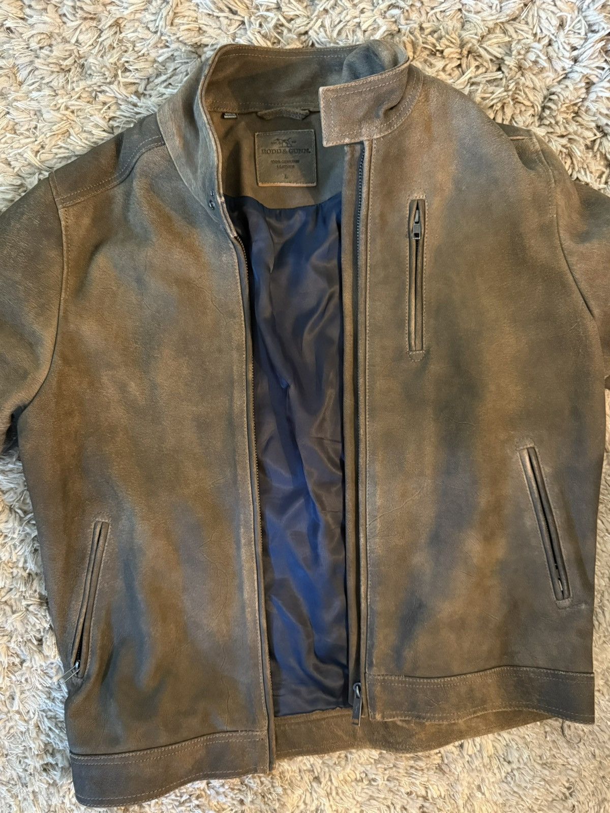 Rodd & Gunn Rodd & Gunn Suede Leather Jacket – Brown – Size L – New Size US L / EU 52-54 / 3 - 3 Thumbnail