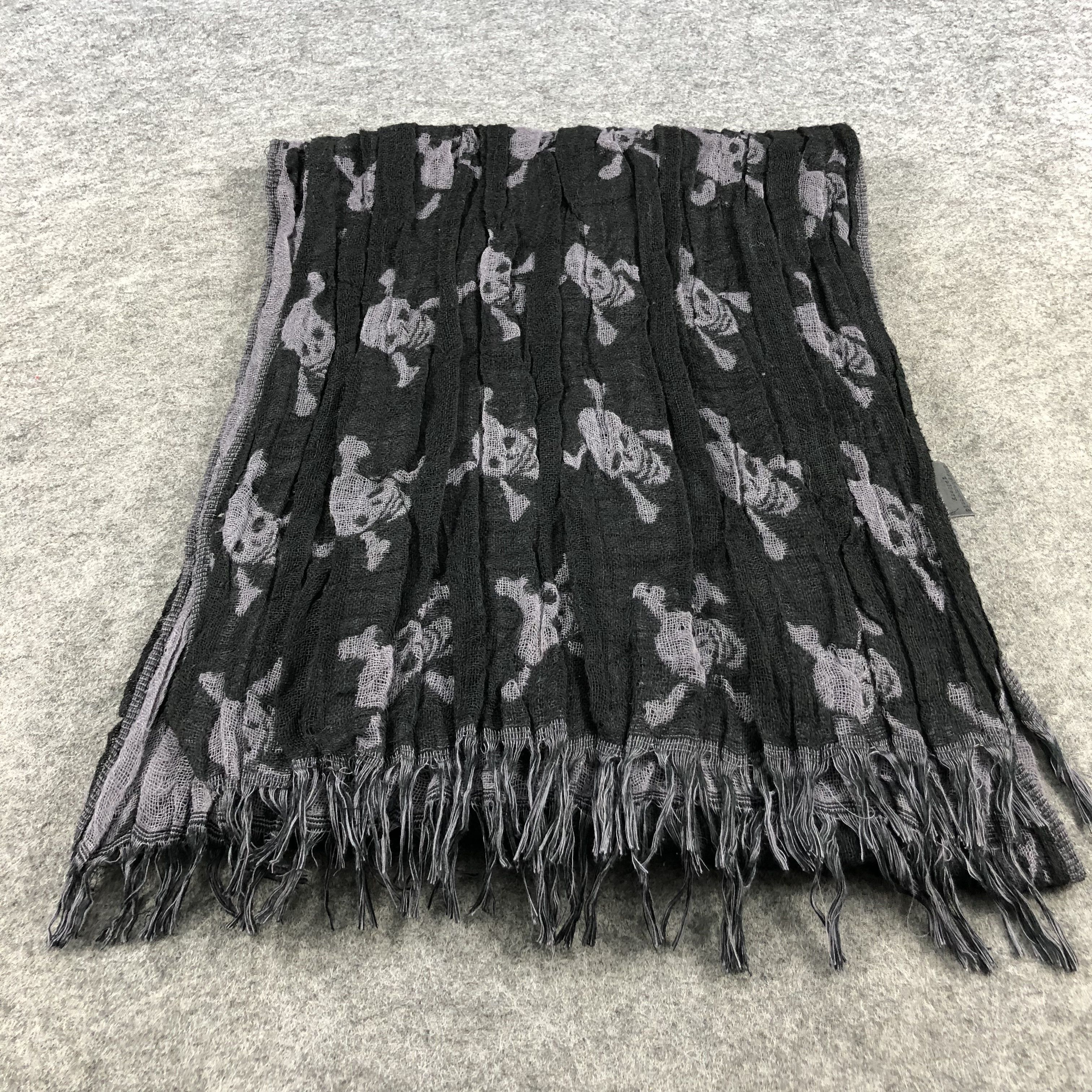 Seditionaries Skull and Bones Wool Scarf Muffler V881 Size ONE SIZE - 2 Thumbnail