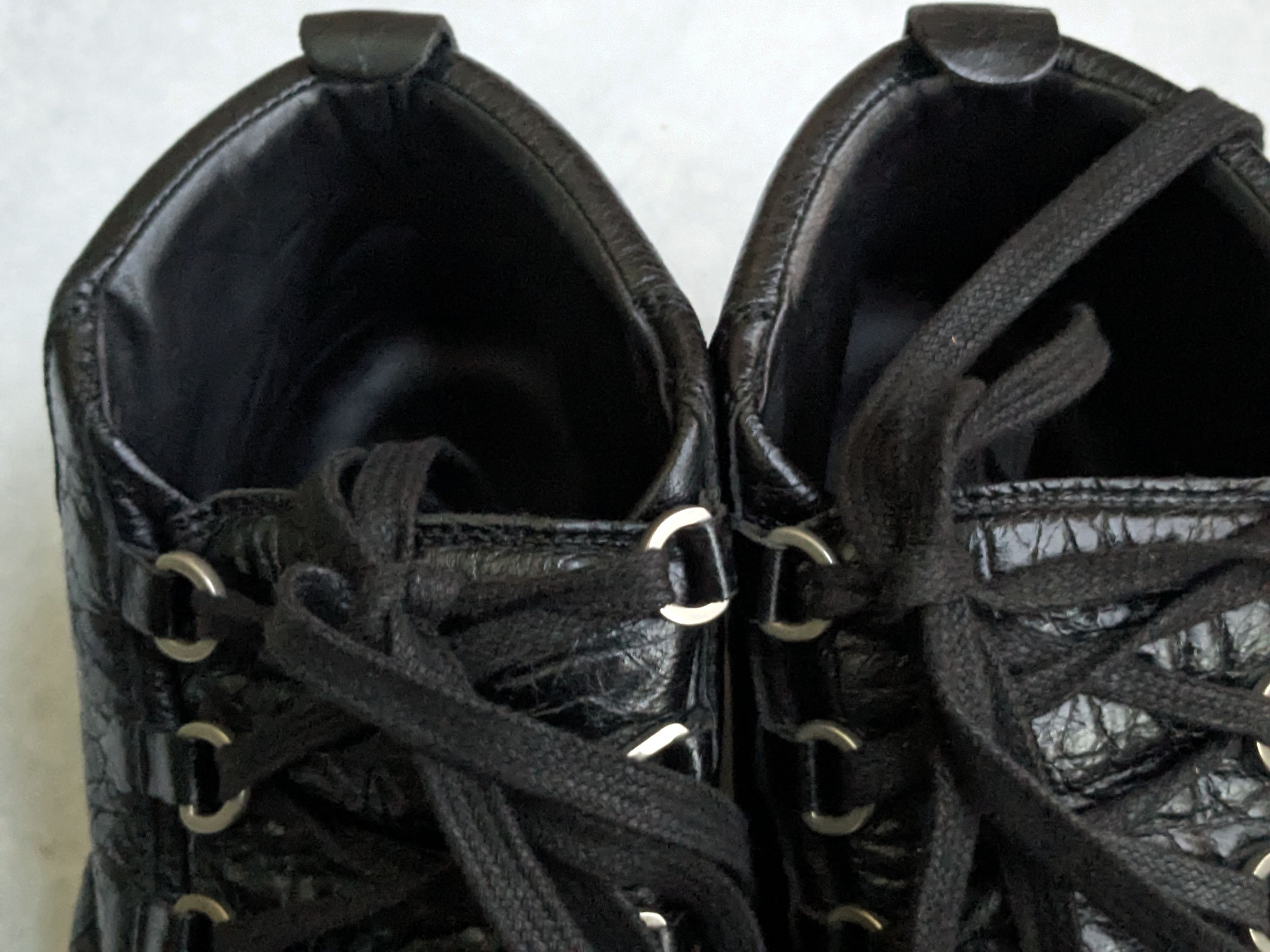 Balenciaga Balenciaga Arena Black 9 High Tops Leather Sneakers Size US 9 / EU 42 - 2 Thumbnail